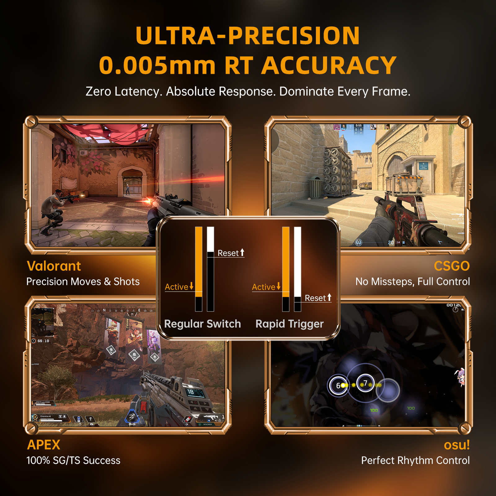 ATTACK SHARK R68 HE Tastiera Rapid Trigger in Fibra di Carbonio con Interruttore Magnetico