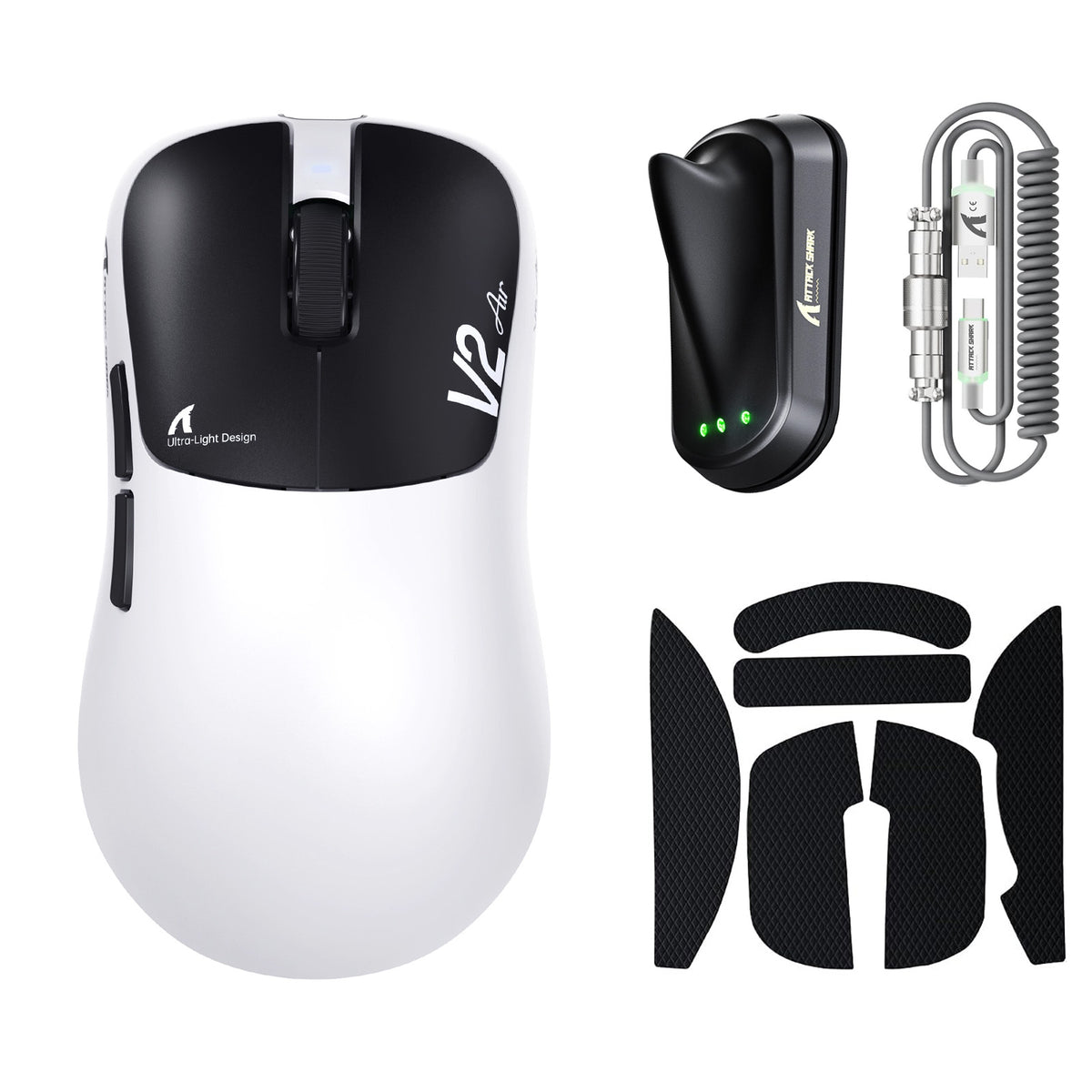 ATTACK SHARK V2 AIR PAW3955MAX Mouse da gioco wireless ergonomico