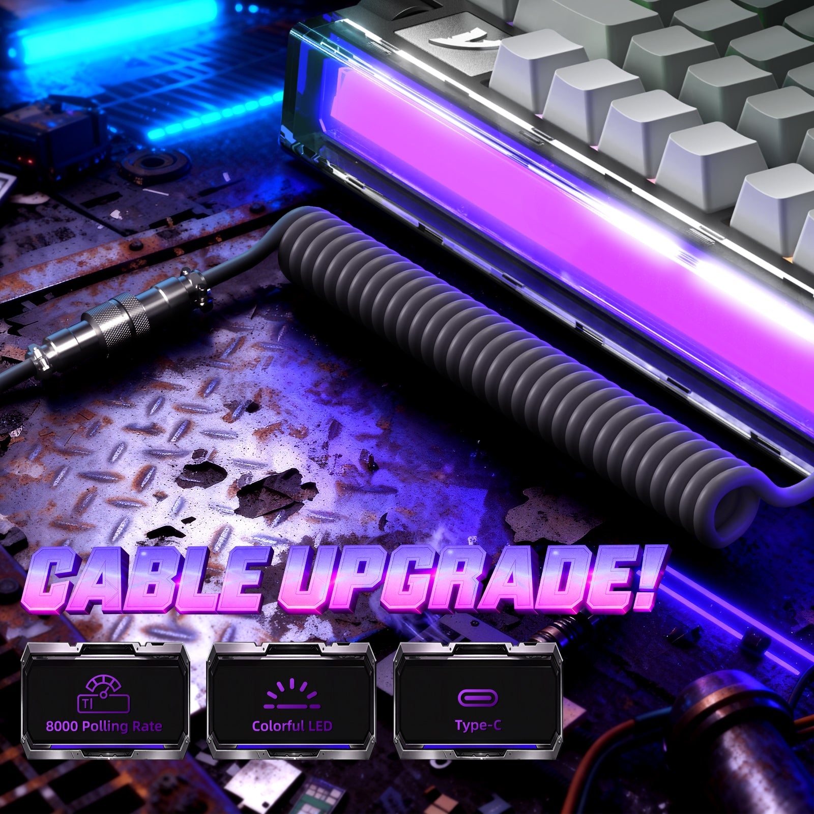 ATTACK SHARK R85 HE Tastiera Rapid Trigger con Cavo LED C01ULTRA