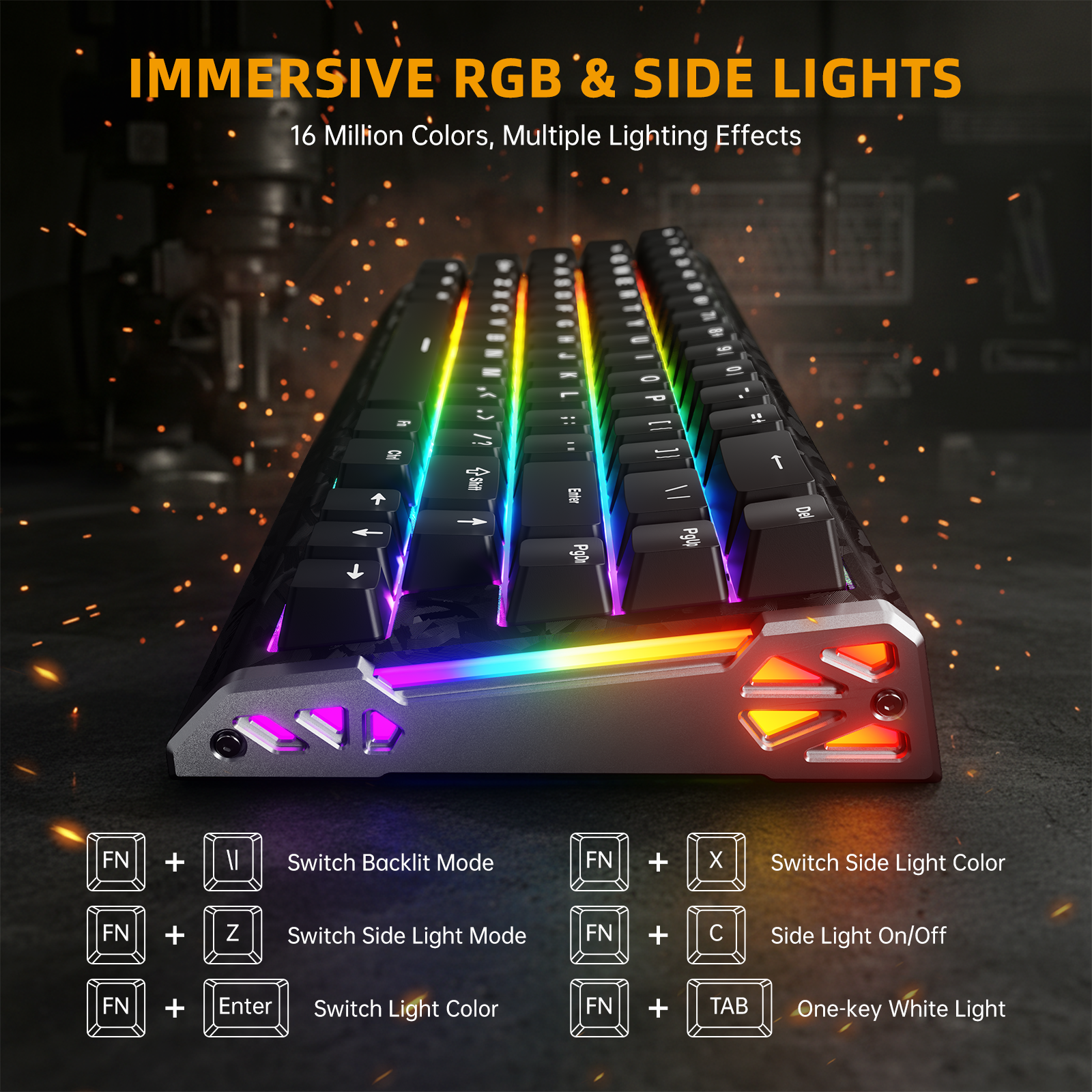 ATTACK SHARK R68 HE Tastiera Rapid Trigger in Fibra di Carbonio con Interruttore Magnetico