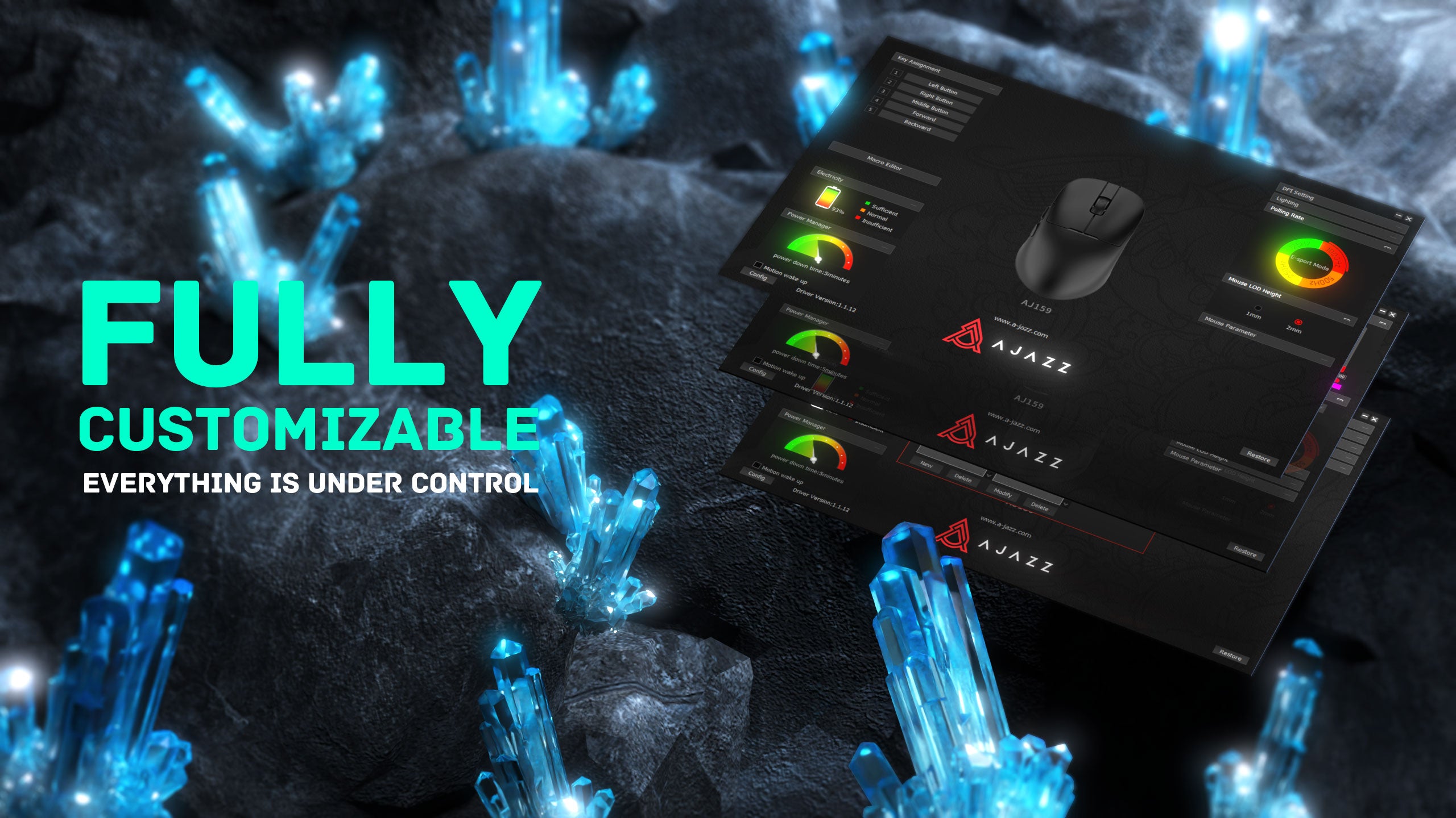 ATTACK SHARK x AJAZZ AJ159 APEX PAW3950 Mouse da gioco a tripla modalità 8K