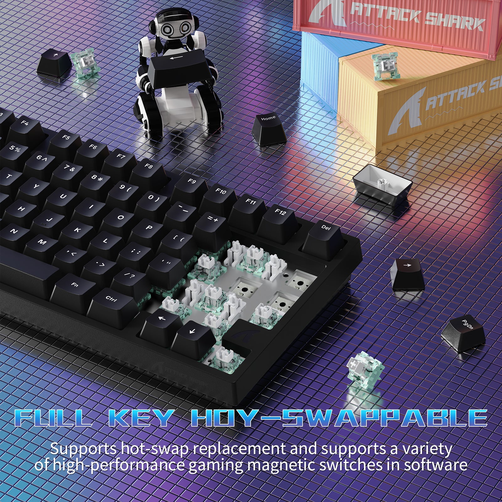 ATTACK SHARK R82 HE Tastiera Gaming Wired 75% con Cavo LED C01ULTRA