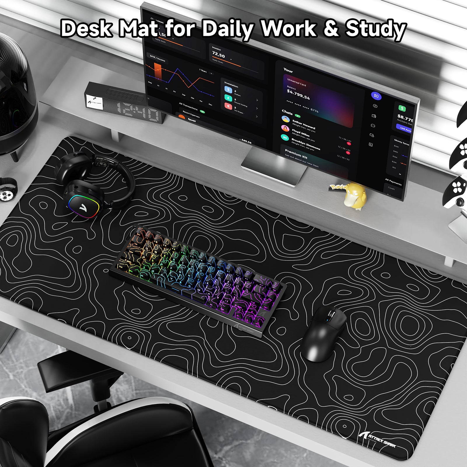 ATTACK SHARK CM02PRO Mousepad da gioco eSport (900x400x4 MM)