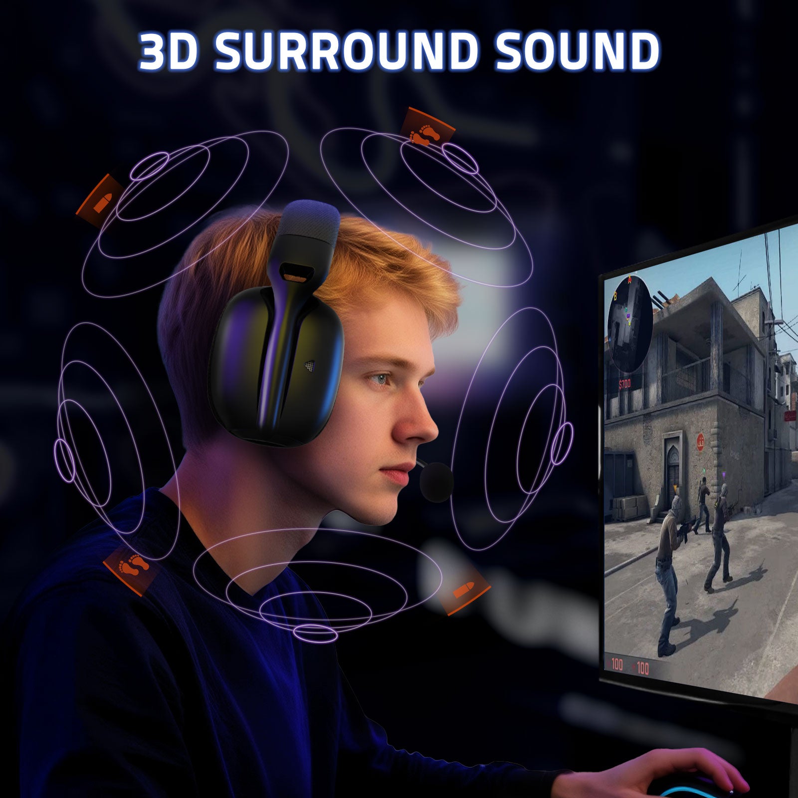 ATTACK SHARK L80PRO Cuffie da Gaming Wireless
