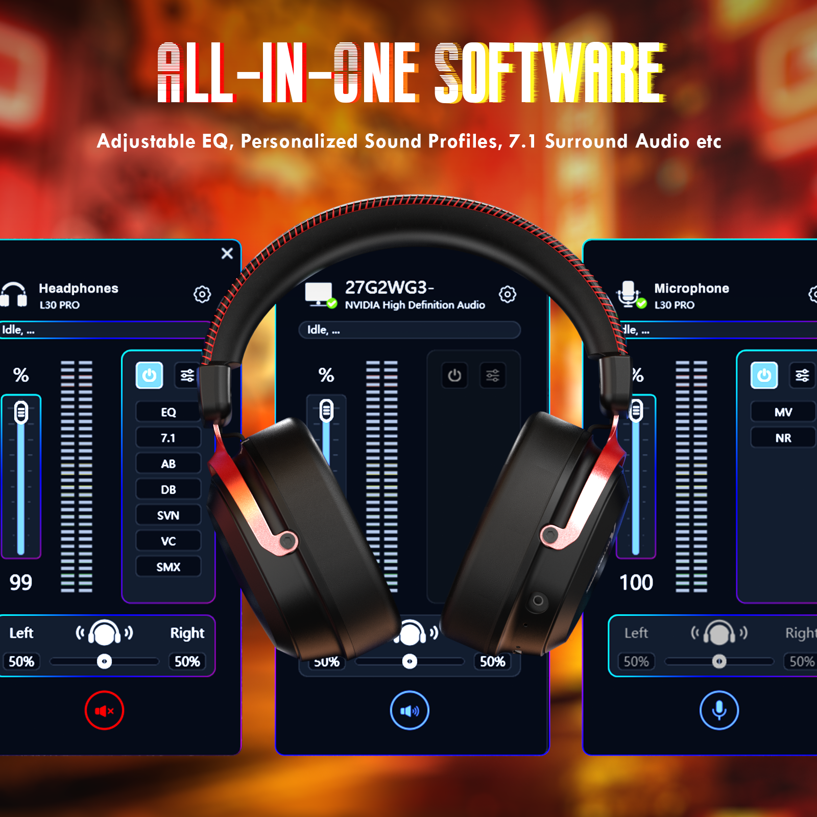 ATTACK SHARK L30PRO Cuffie da Gioco Wireless
