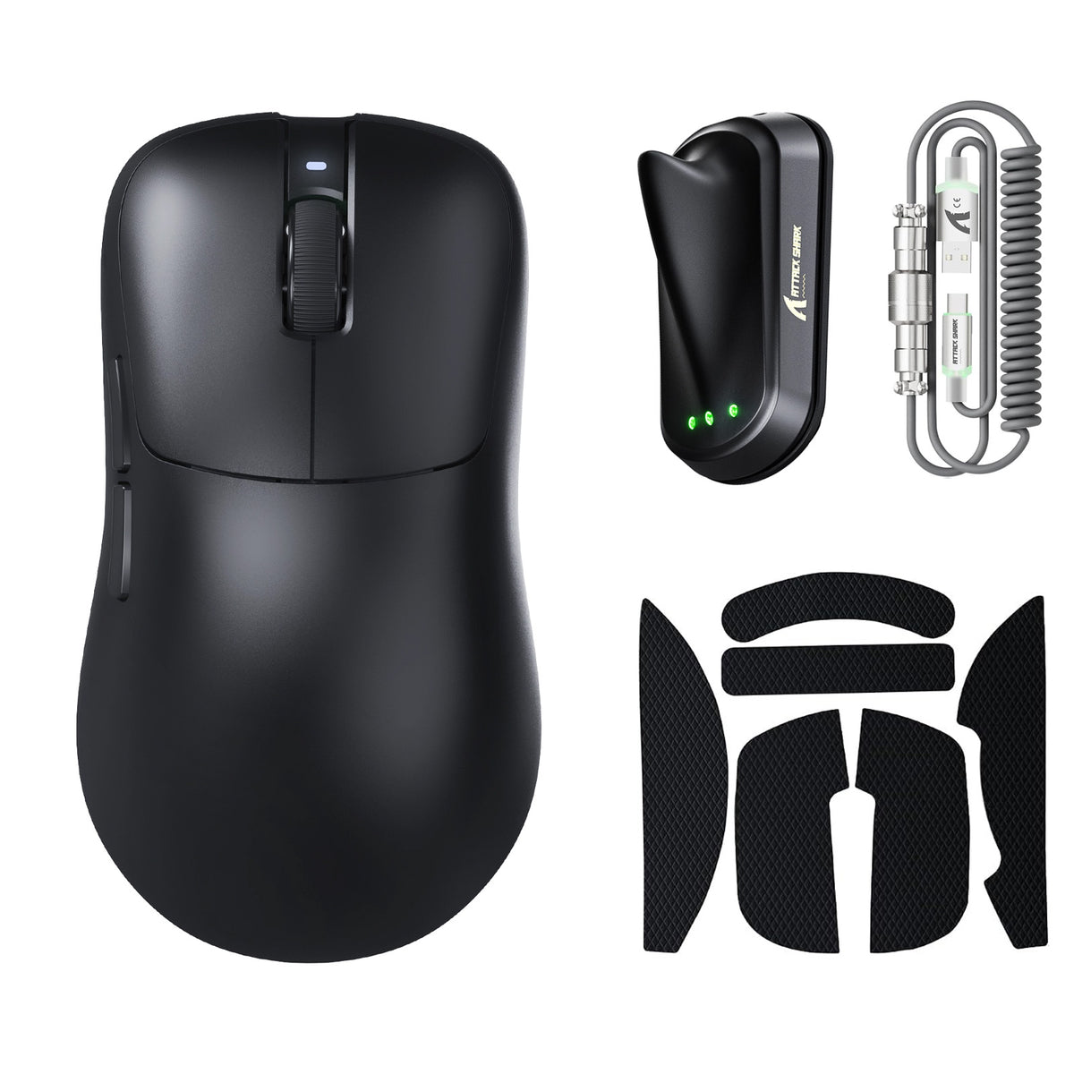 ATTACK SHARK V2 AIR PAW3955MAX Mouse da gioco wireless ergonomico