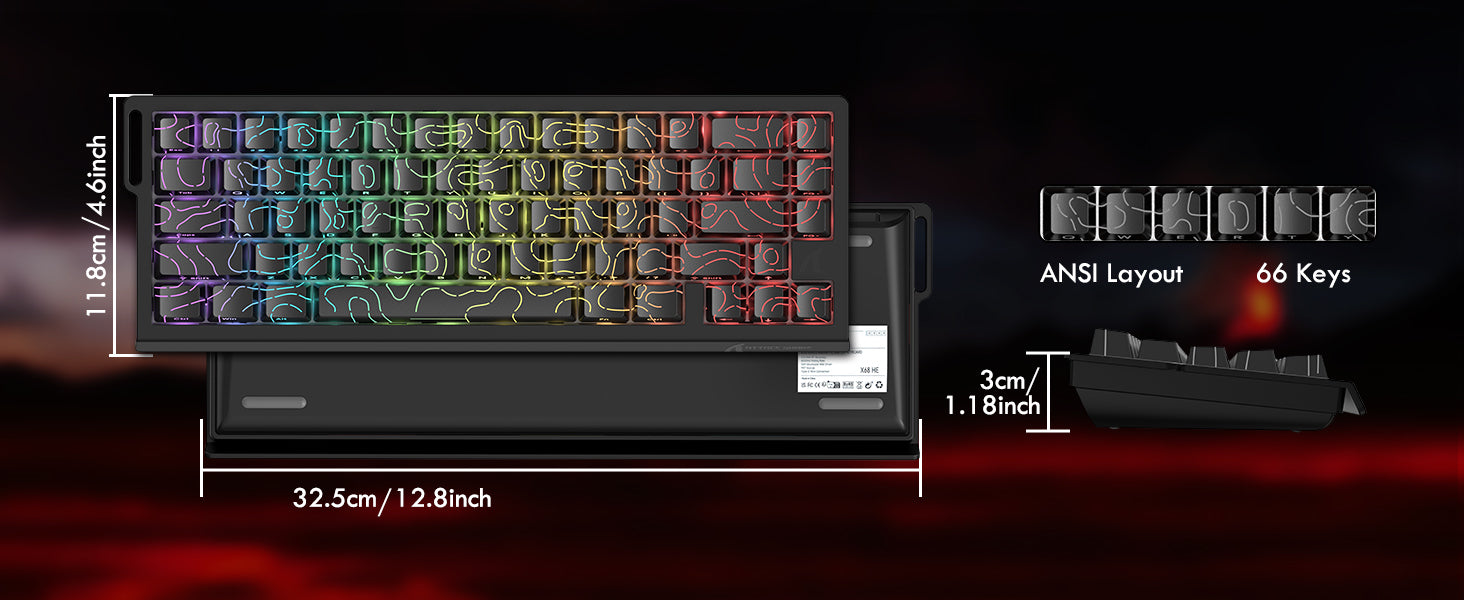 ATTACK SHARK X68 HE Tastiera Rapid Trigger con Switch Magnetico e Cavo Avvolto C01PRO