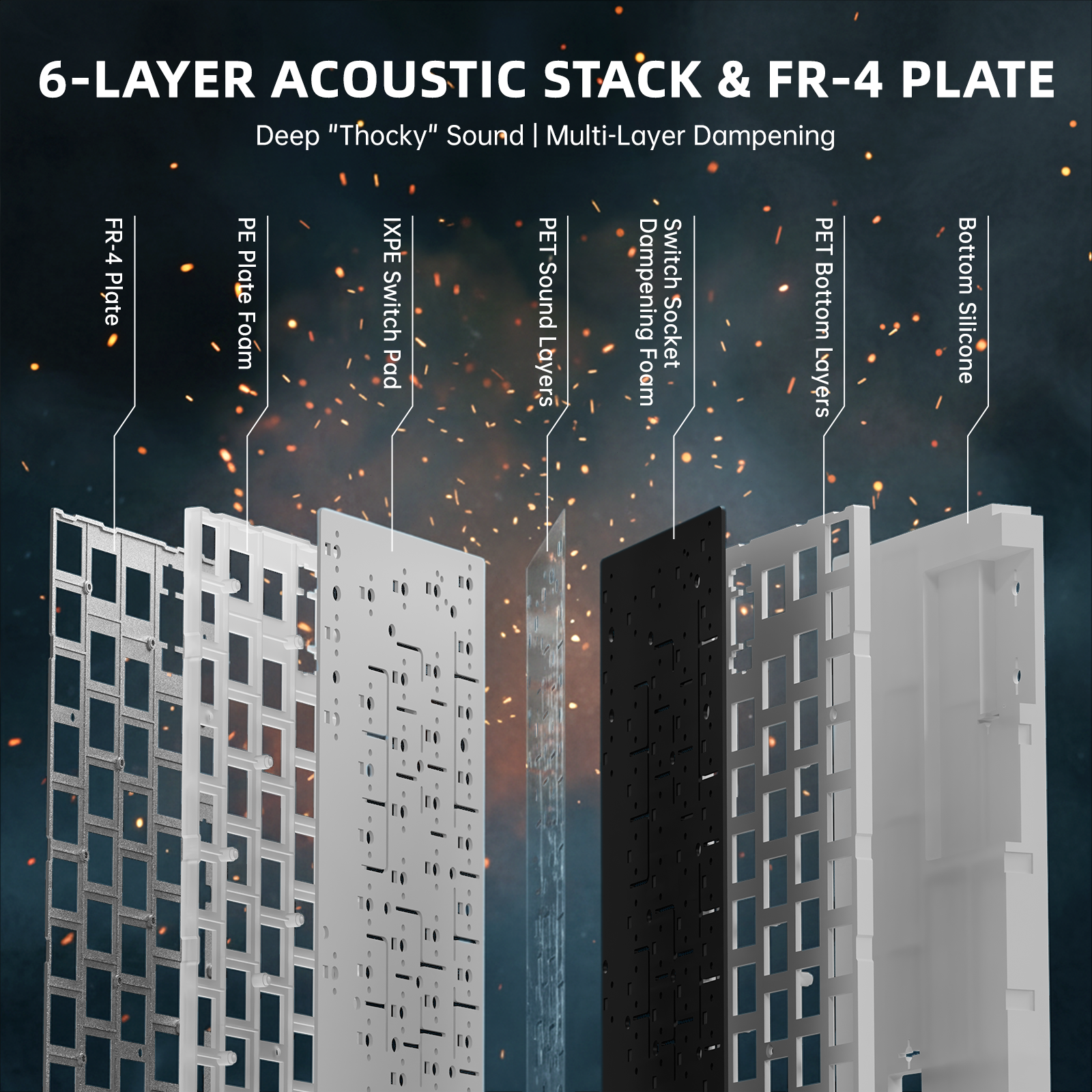 ATTACK SHARK R68 HE Tastiera Rapid Trigger in Fibra di Carbonio con Interruttore Magnetico