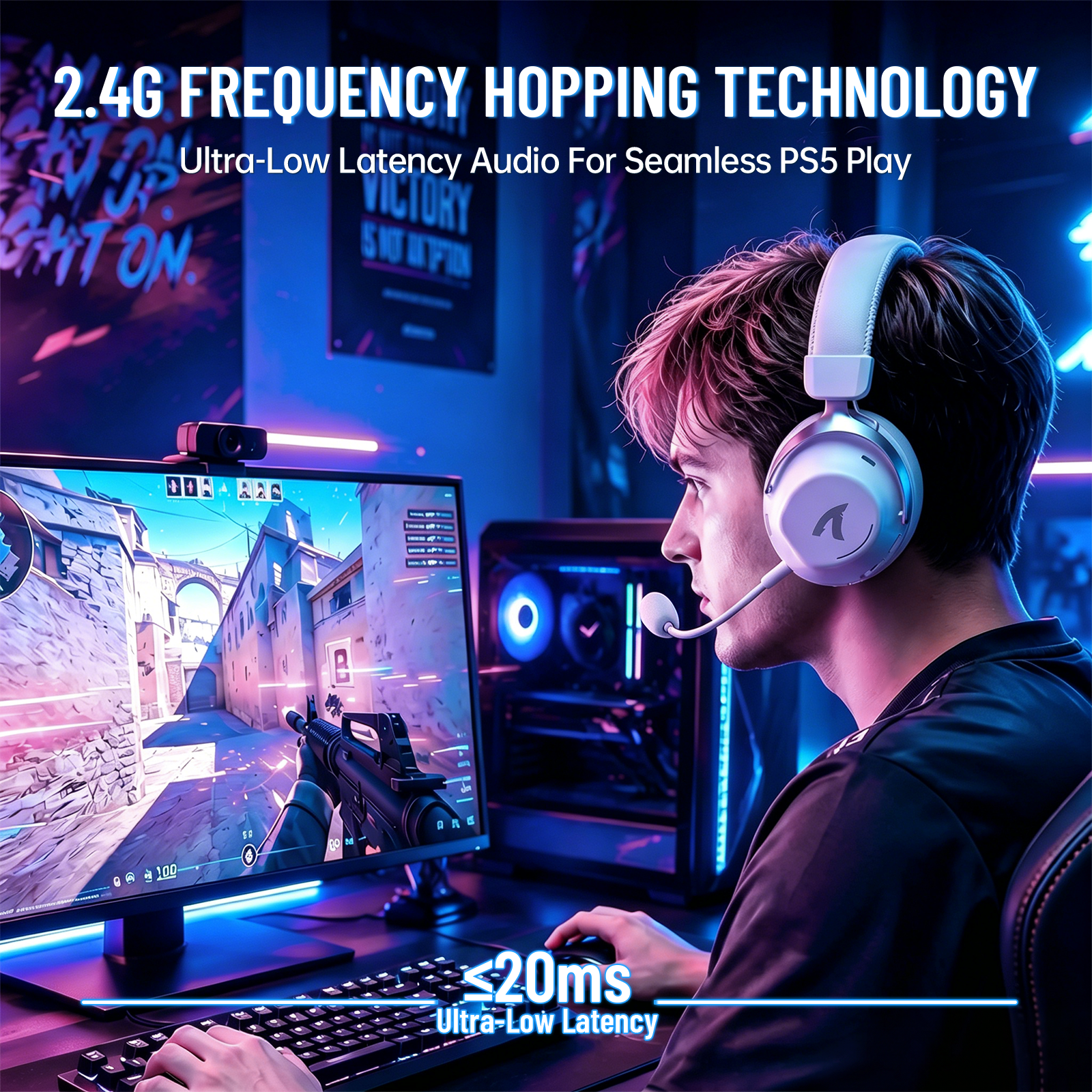 Cuffie da gioco wireless ATTACK SHARK L50 PRO a tre modalità