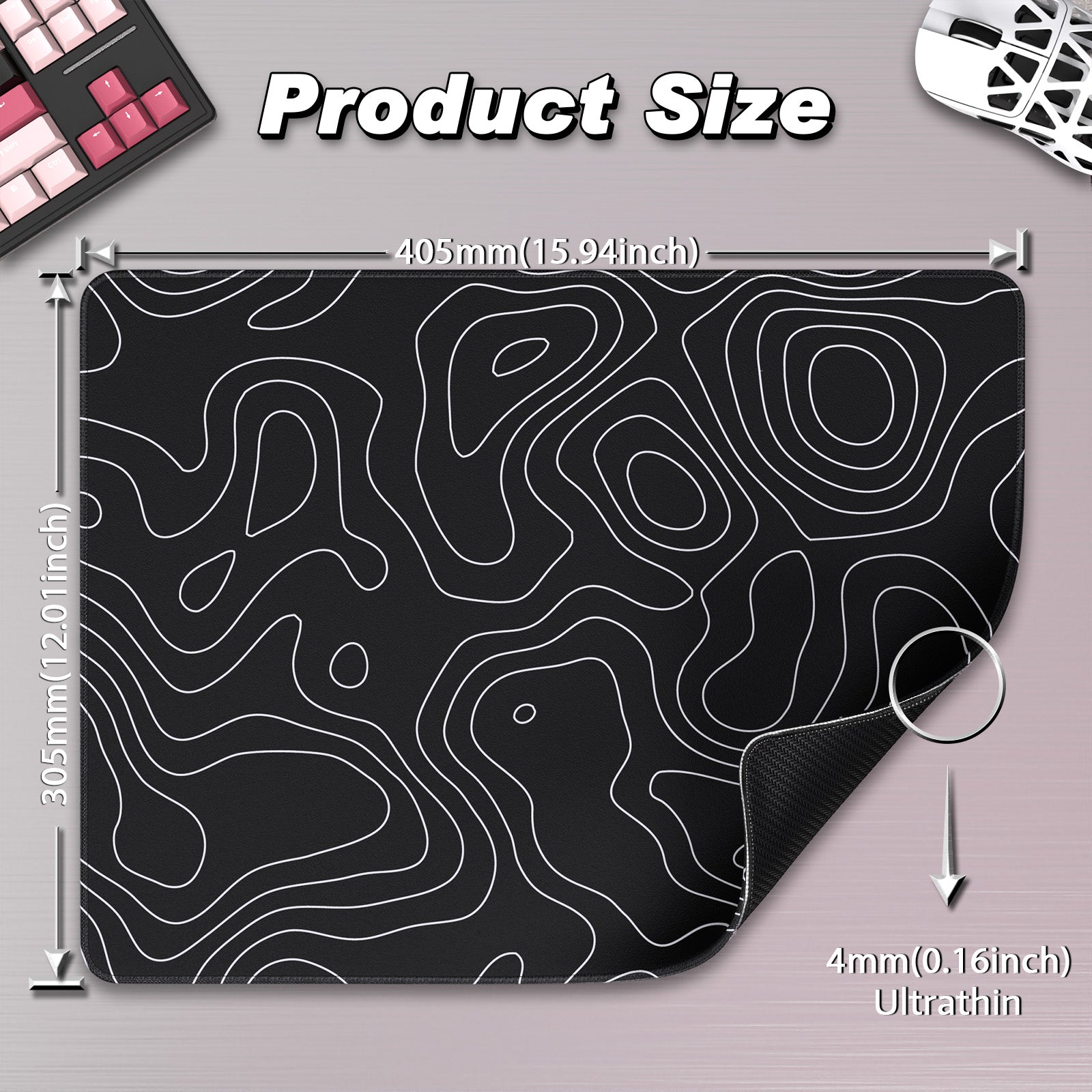 ATTACK SHARK CM02SE Mousepad da gioco eSport (410x310x4 MM)