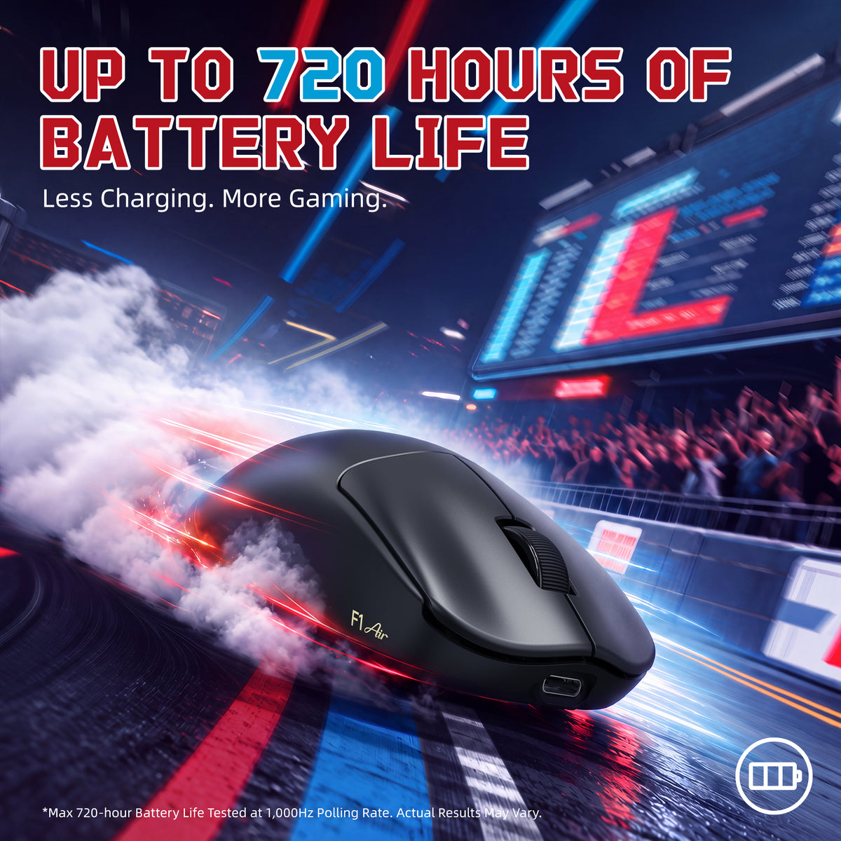 ATTACK SHARK F1 AIR 39g Mouse da gaming wireless con PAW3955MAX e cavo C06 Ultra