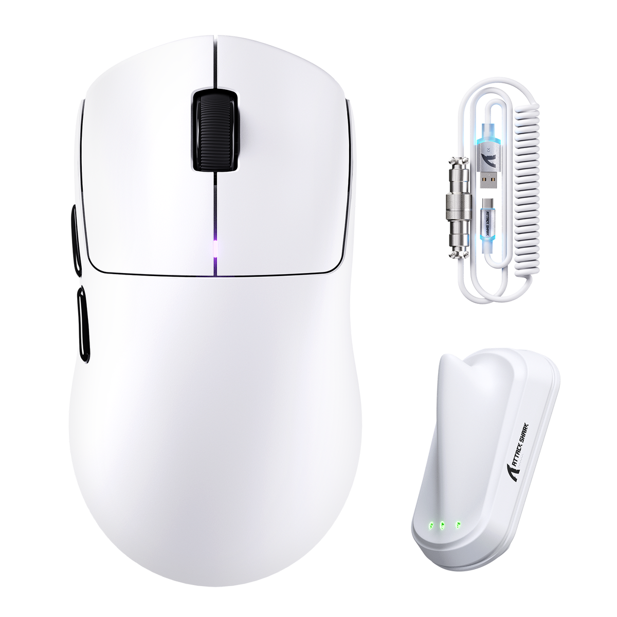 ATTACK SHARK F1 AIR 39g Mouse da gaming wireless con PAW3955MAX e cavo C06 Ultra