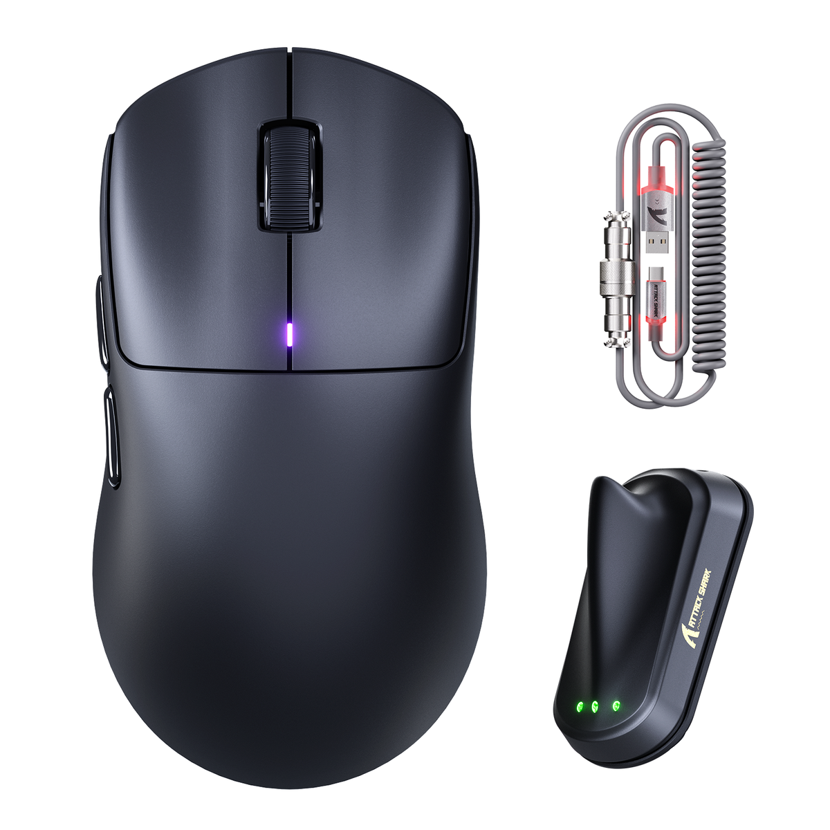 ATTACK SHARK F1 AIR 39g Mouse da gaming wireless con PAW3955MAX e cavo C06 Ultra