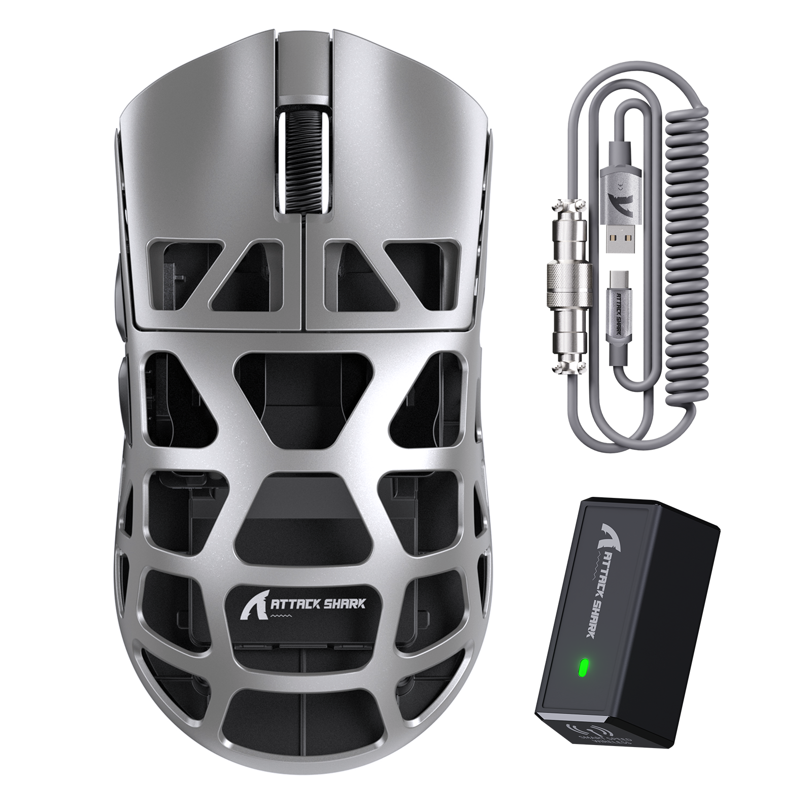 Mouse da Gaming in Lega di Magnesio ATTACK SHARK R3 8K con Cavo a Molla C06