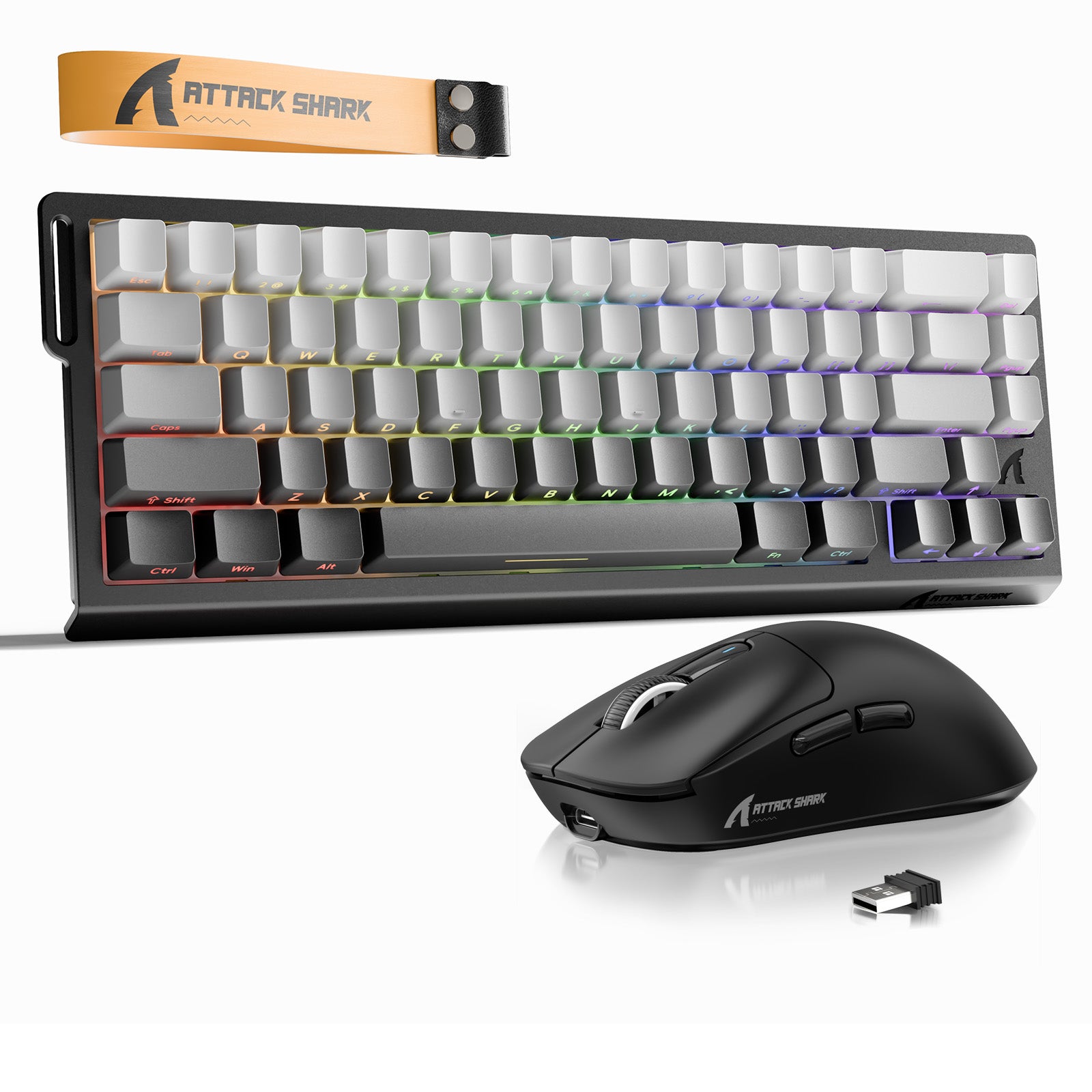 ATTACK SHARK X68HE Tastiera Rapid Trigger + Bundle mouse da gioco wireless X3