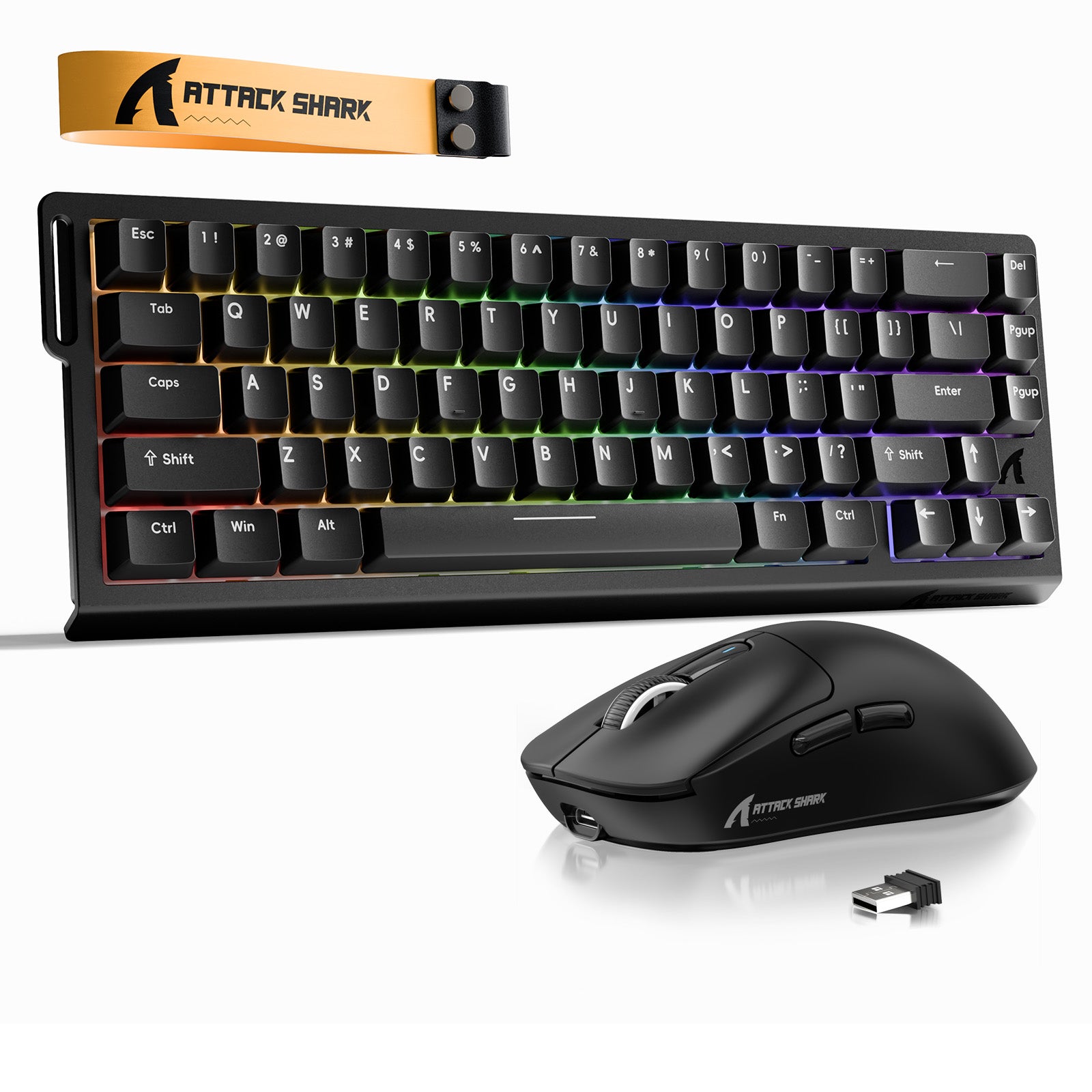 ATTACK SHARK X68HE Tastiera Rapid Trigger + Bundle mouse da gioco wireless X3