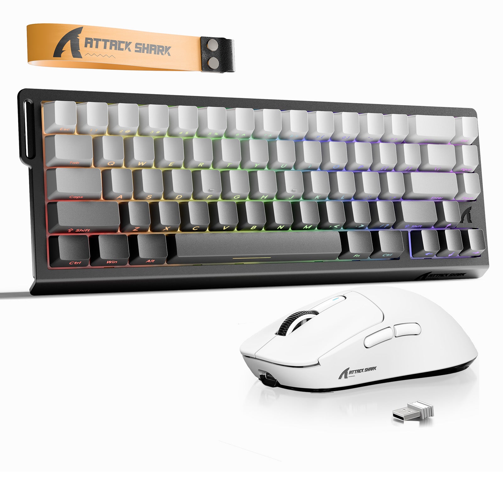 ATTACK SHARK X68HE Tastiera Rapid Trigger + Bundle mouse da gioco wireless X3