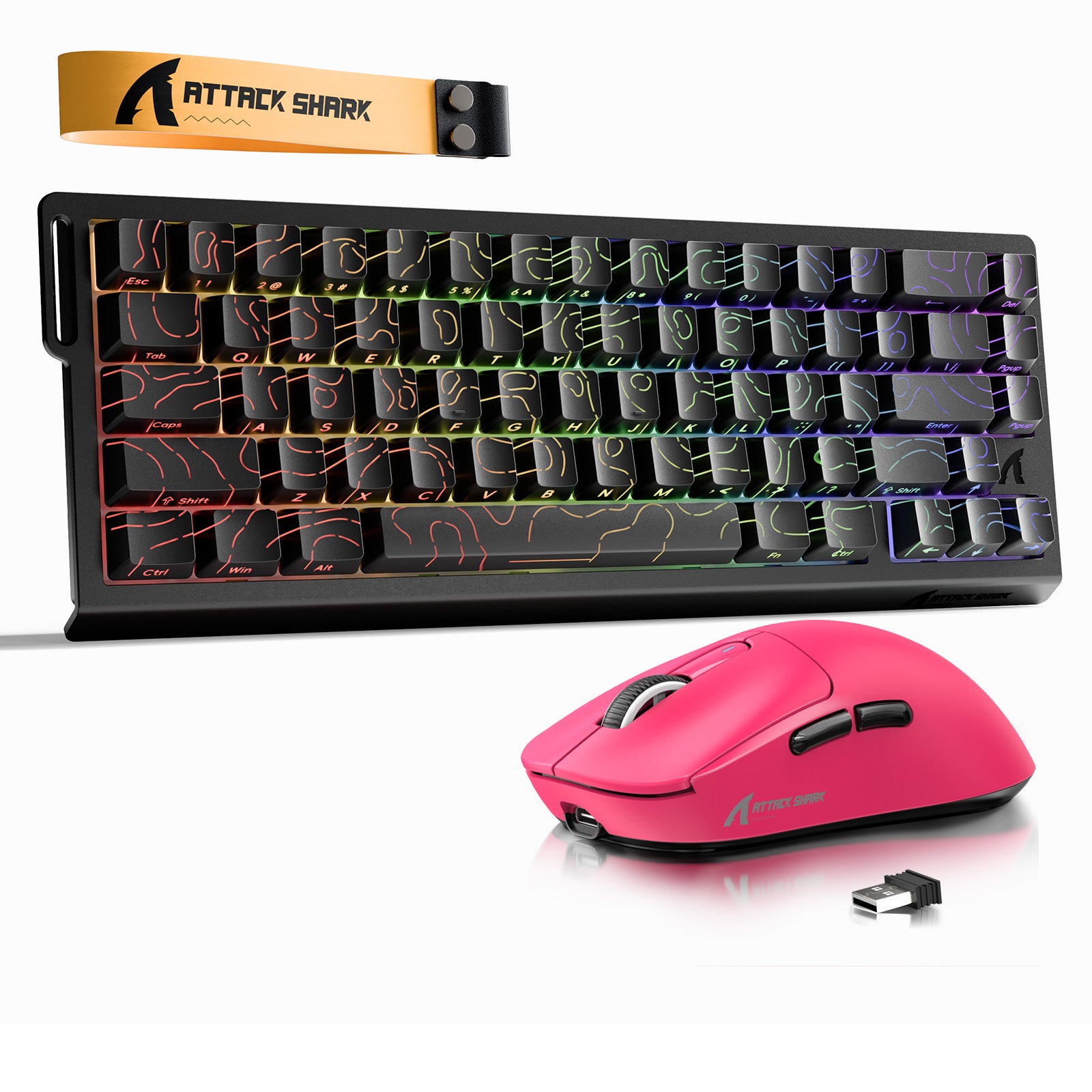 ATTACK SHARK X68HE Tastiera Rapid Trigger + Bundle mouse da gioco wireless X3