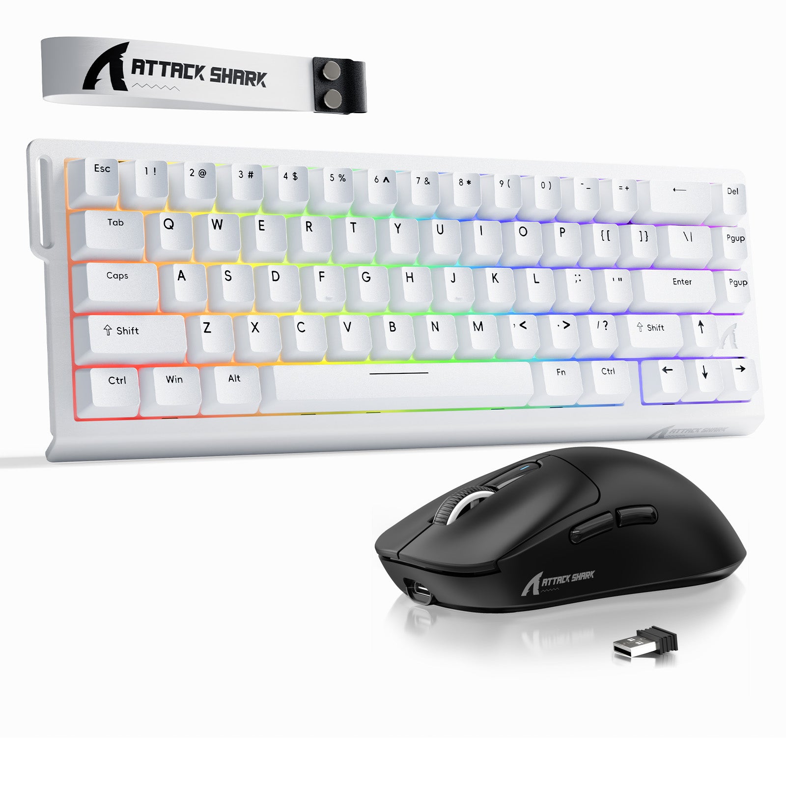 ATTACK SHARK X68HE Tastiera Rapid Trigger + Bundle mouse da gioco wireless X3