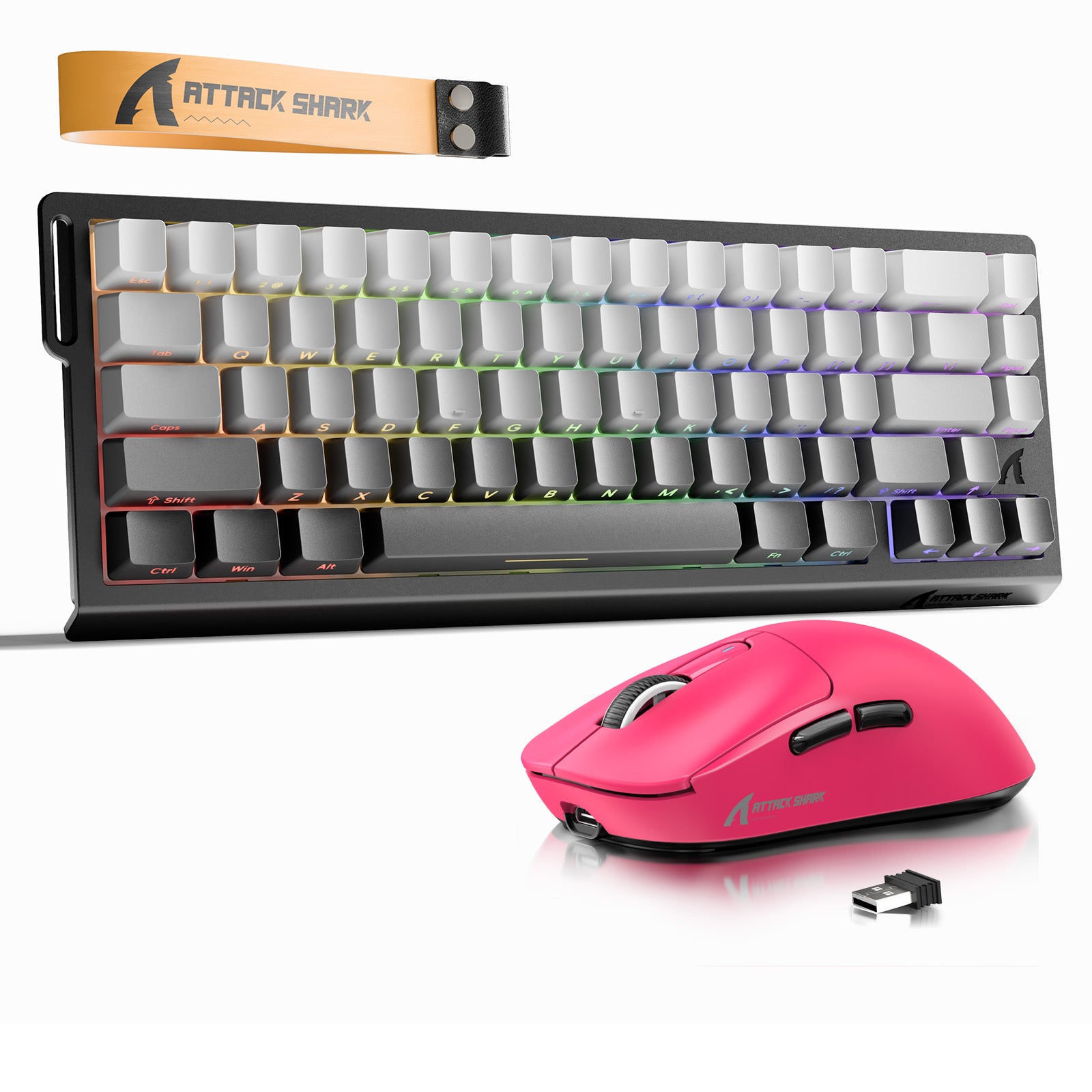 ATTACK SHARK X68HE Tastiera Rapid Trigger + Bundle mouse da gioco wireless X3