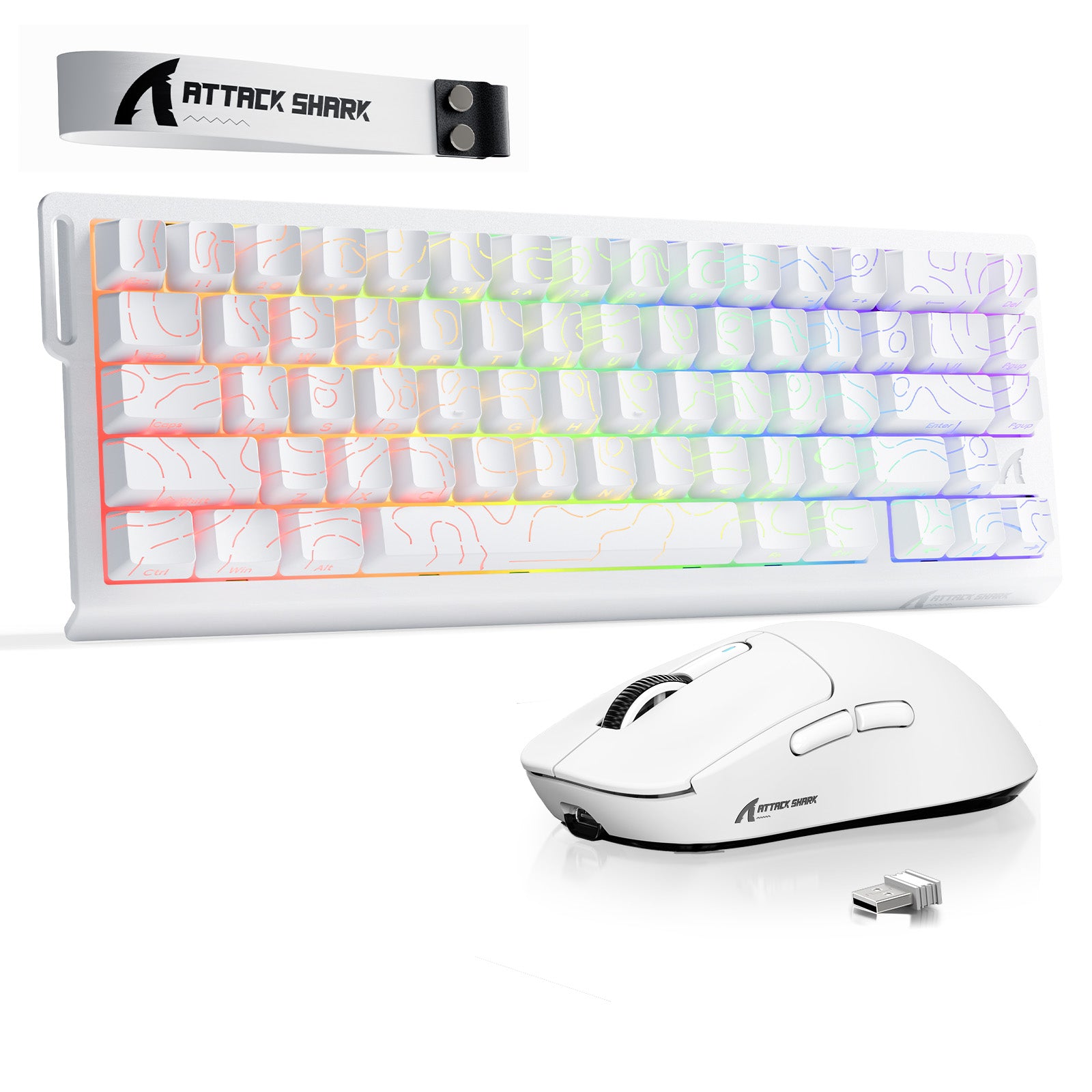 ATTACK SHARK X68HE Tastiera Rapid Trigger + Bundle mouse da gioco wireless X3