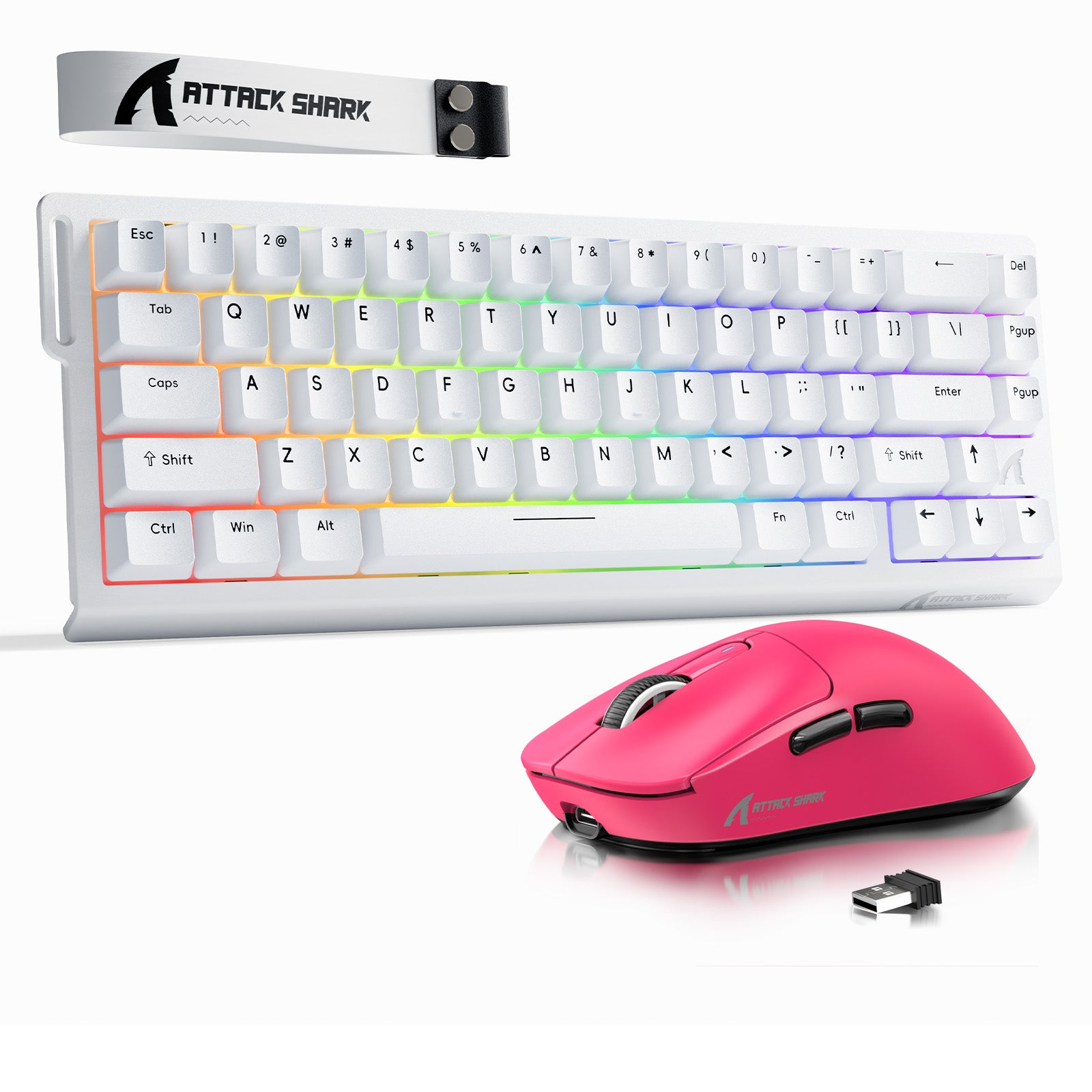 ATTACK SHARK X68HE Tastiera Rapid Trigger + Bundle mouse da gioco wireless X3