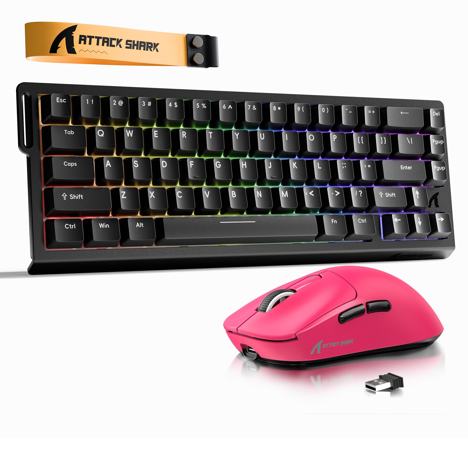 ATTACK SHARK X68HE Tastiera Rapid Trigger + Bundle mouse da gioco wireless X3