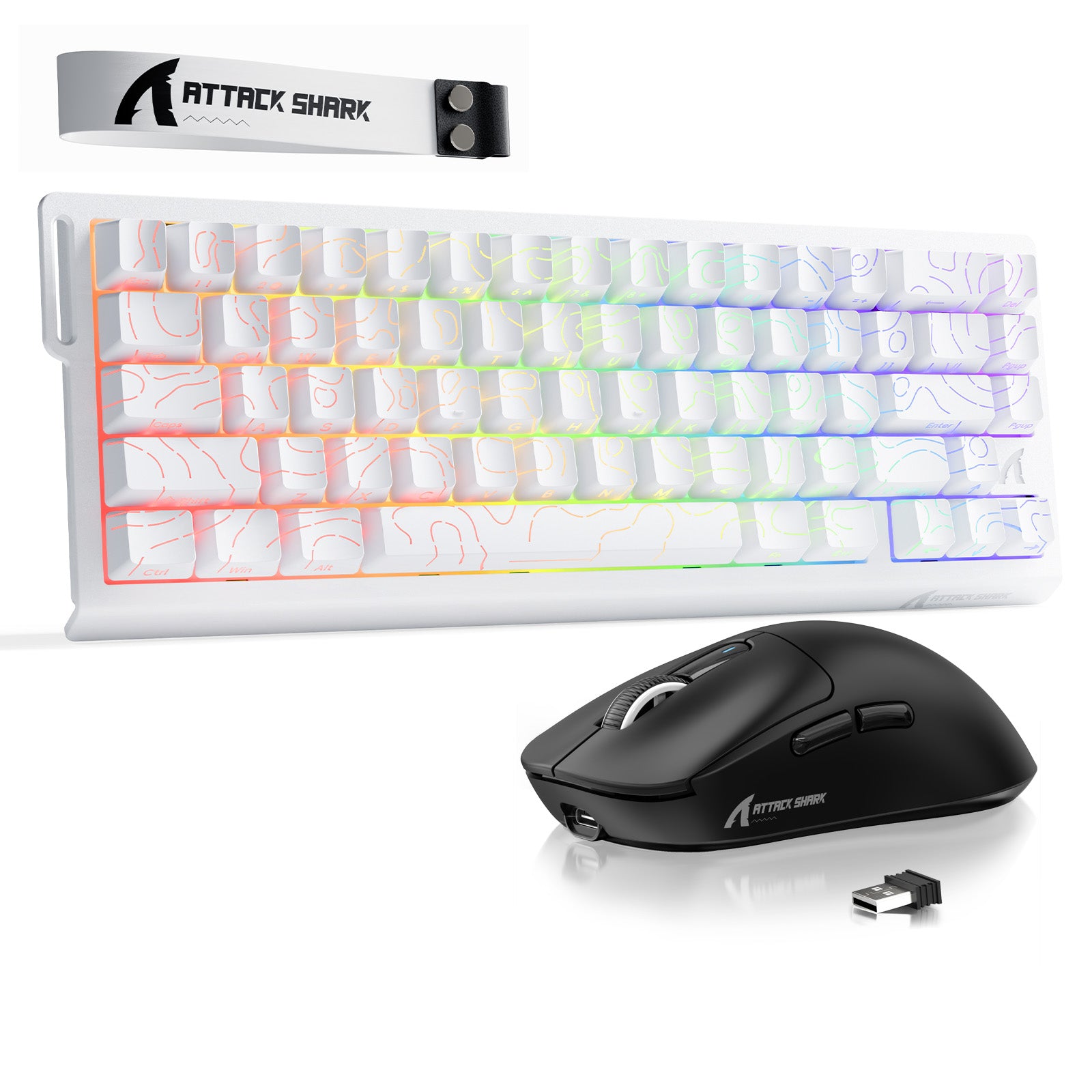ATTACK SHARK X68HE Tastiera Rapid Trigger + Bundle mouse da gioco wireless X3