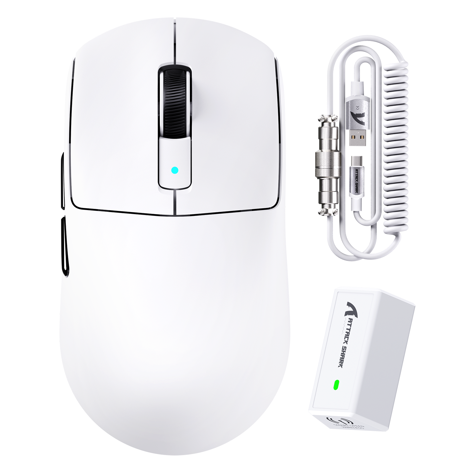 Mouse da Gaming Wireless ATTACK SHARK R6 LIGHTSPEED con Cavo a Molla C06