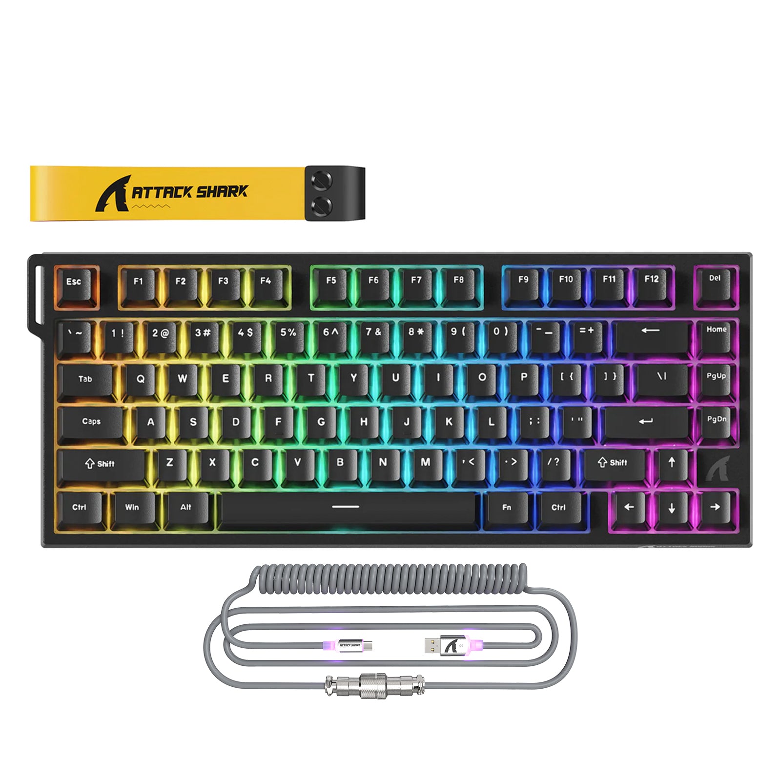 ATTACK SHARK R82 HE Tastiera da gioco cablata 75% con cavo LED C01ULTRA
