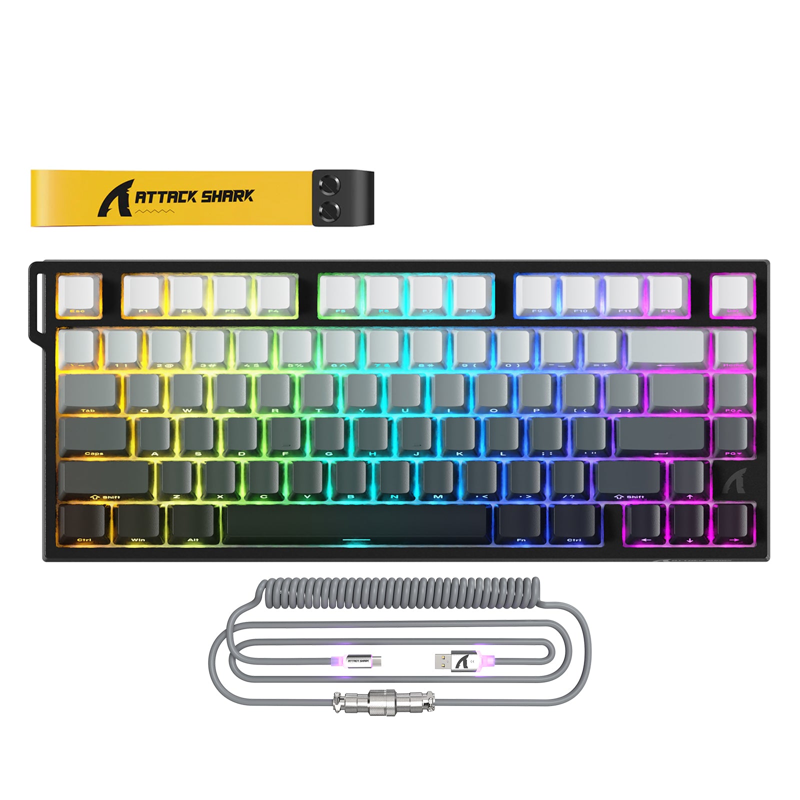 ATTACK SHARK R82 HE Tastiera da gioco cablata 75% con cavo LED C01ULTRA