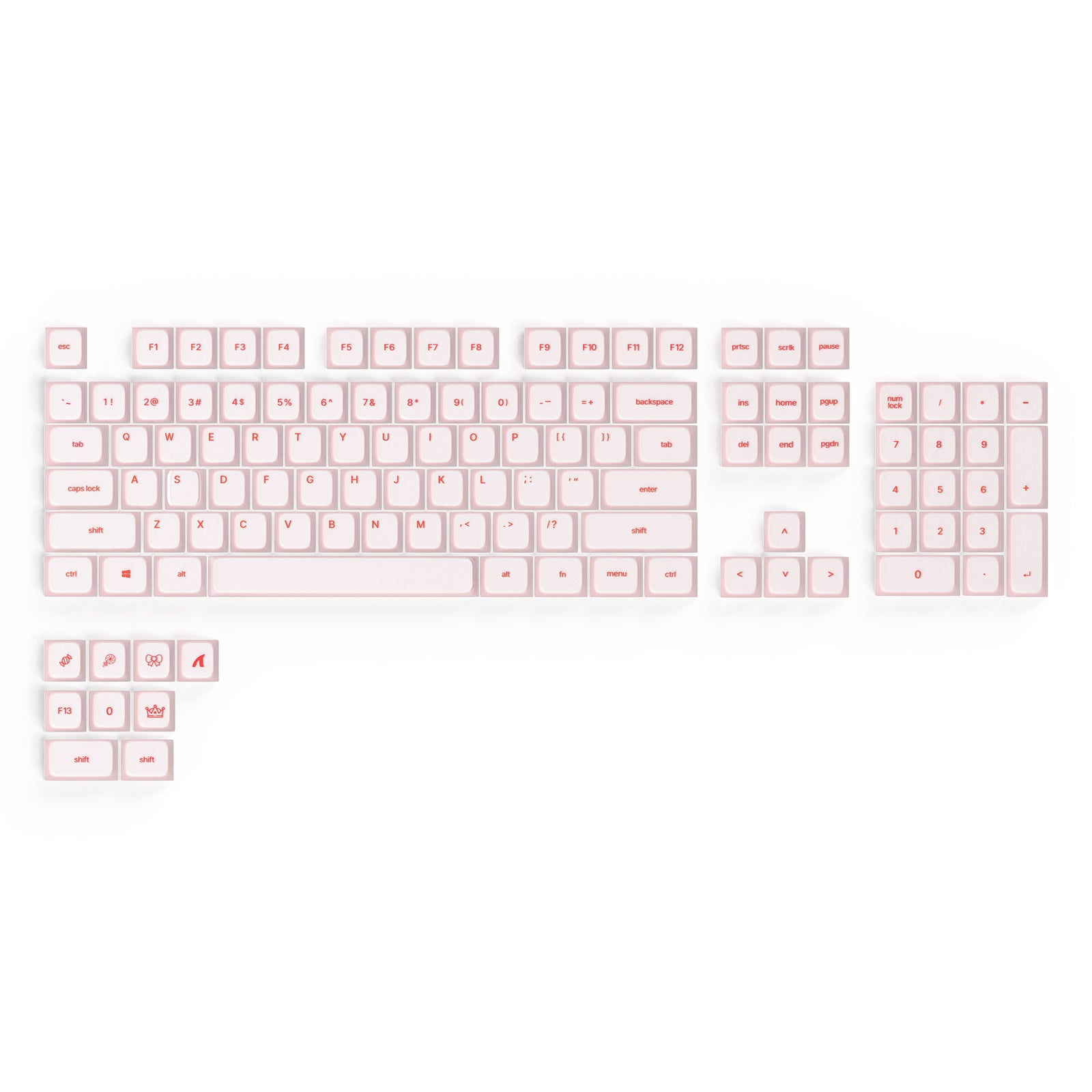 Set di copritasti in silicone ATTACK SHARK SK01 a 113 tasti, profilo Cherry, ANSI, rosa
