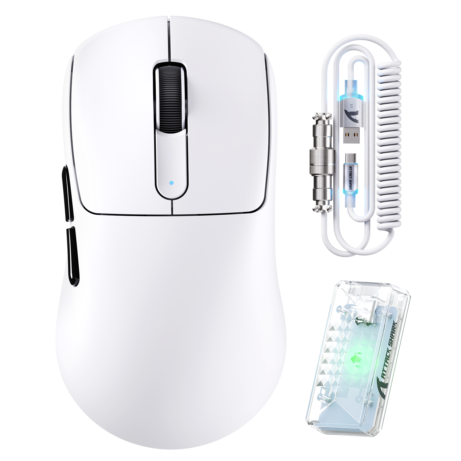 ATTACK SHARK V5 Mouse da gioco wireless 8KHz PAW3950MAX con cavo C06 Ultra