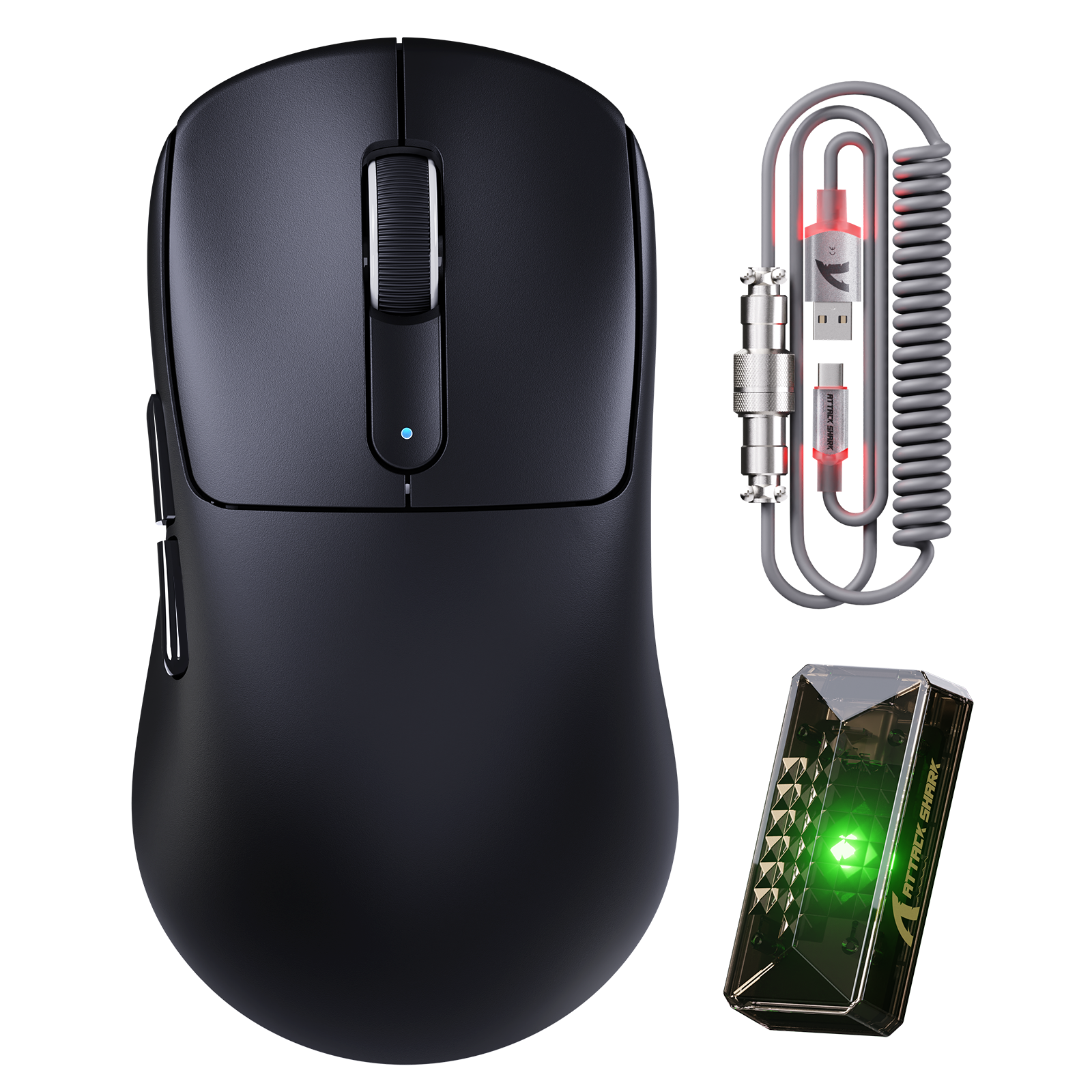 ATTACK SHARK V5 Mouse da gioco wireless 8KHz PAW3950MAX con cavo C06 Ultra