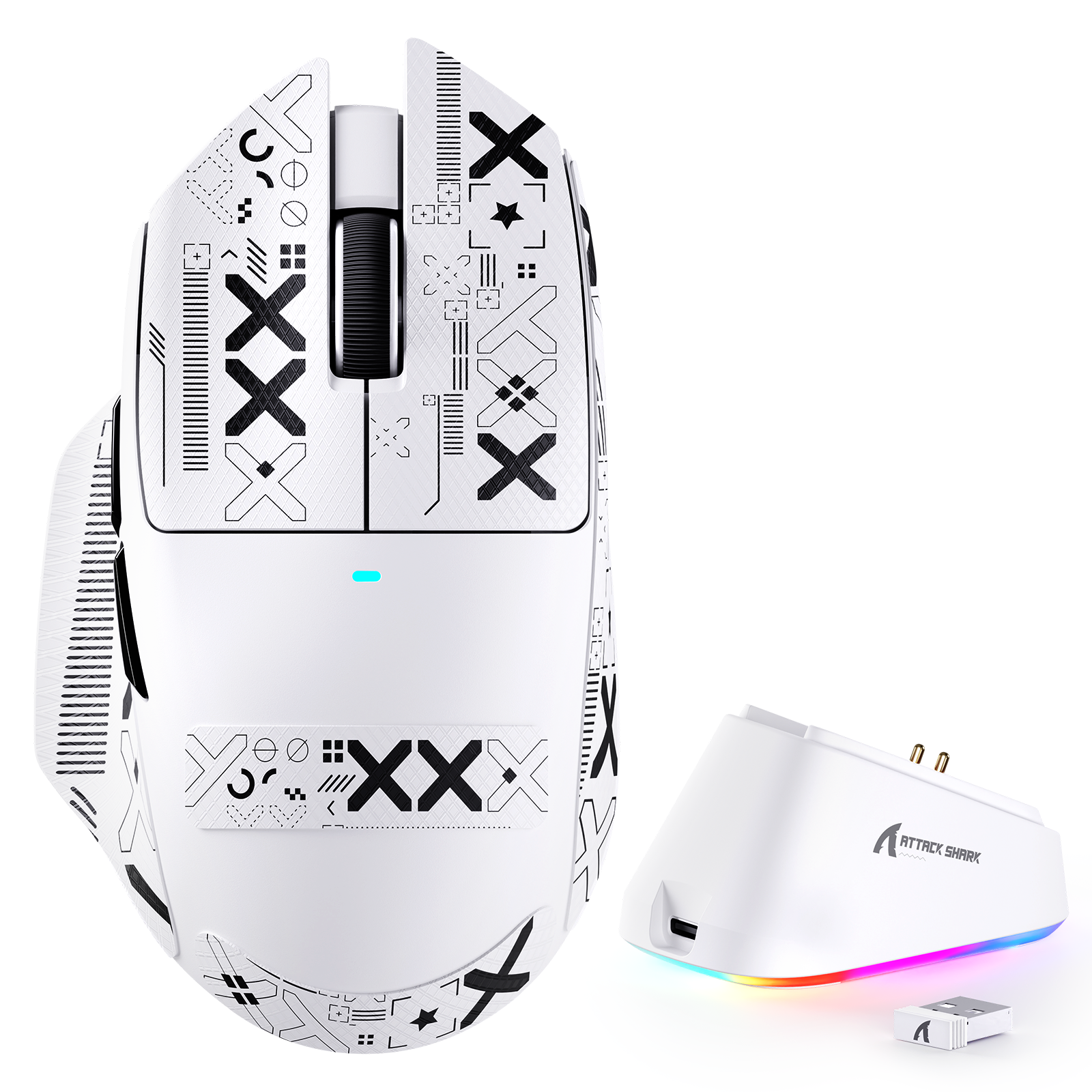 ATTACK SHARK V6 Mouse da gioco Ultra-leggero Tri-Modalità