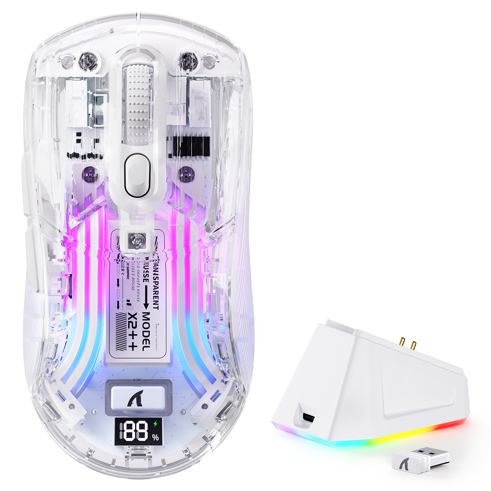 ATTACK SHARK X2PRO Mouse da gioco wireless con dock di ricarica