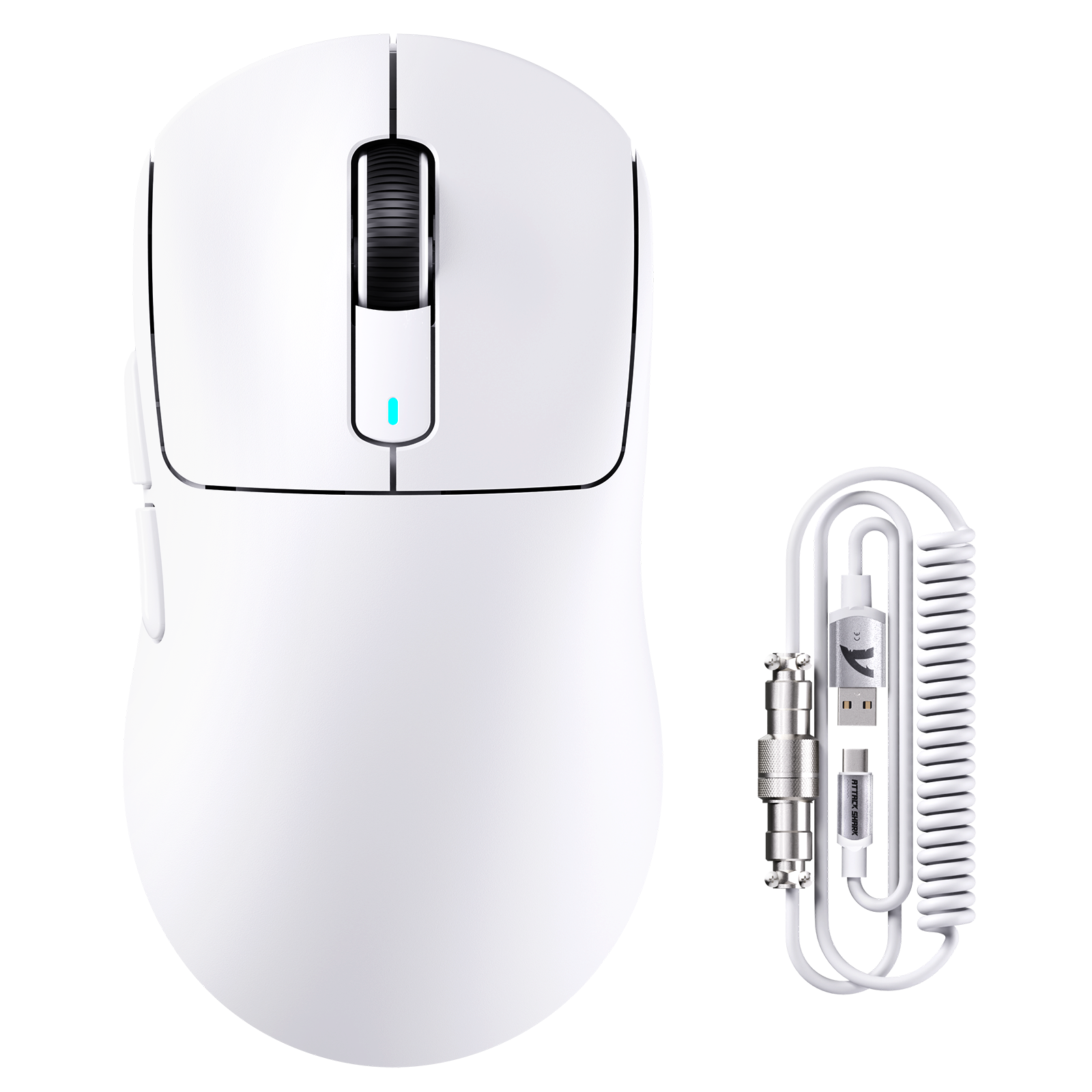 Mouse da Gaming Wireless ATTACK SHARK X3MAX PAW3950 con Cavo a Molla C06