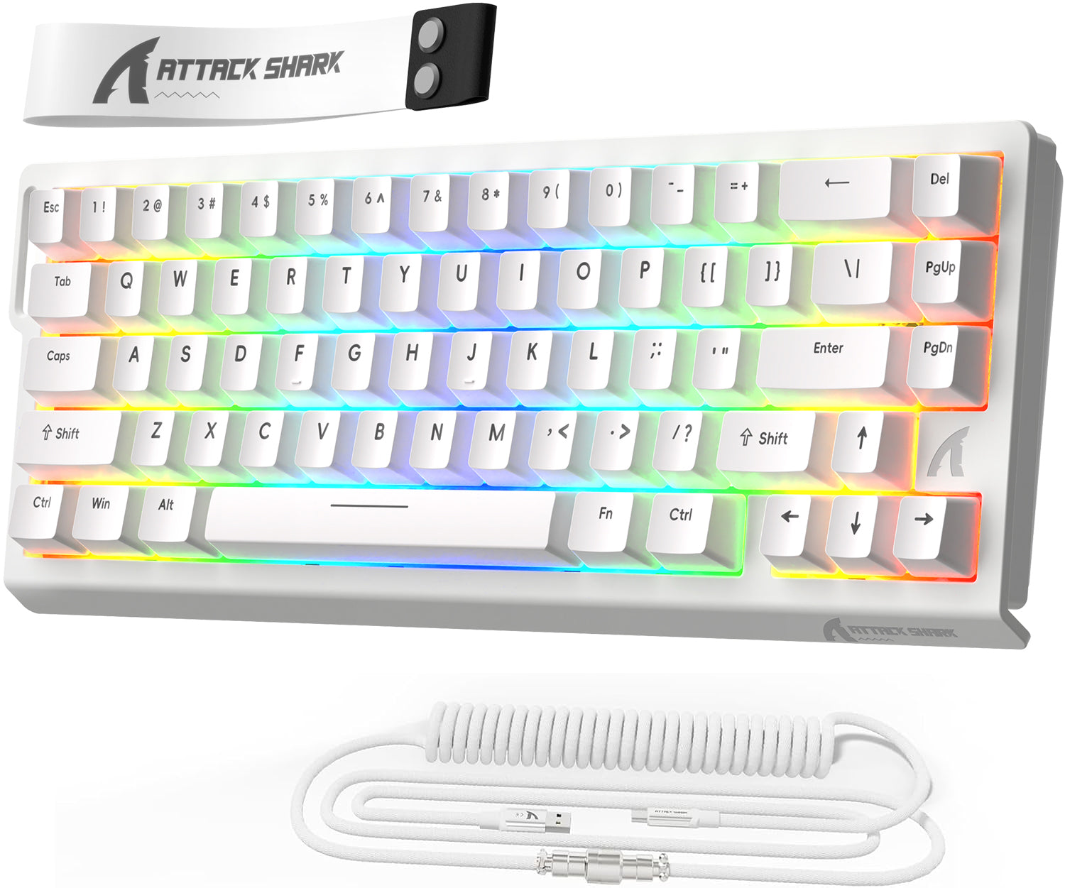 ATTACK SHARK X68 HE Tastiera Rapid Trigger con Interruttore Magnetico e Cavo Avvolto C01PRO