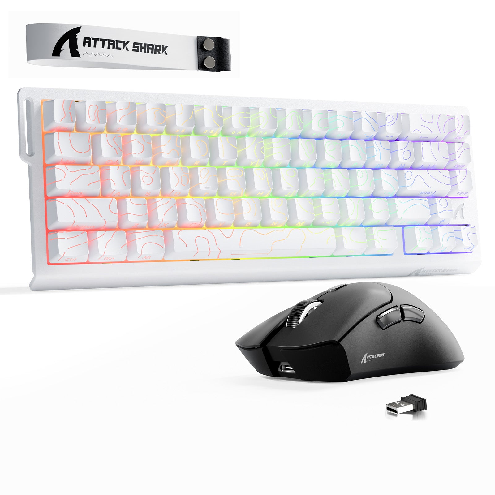 ATTACK SHARK X68HE Tastiera Rapid Trigger + Bundle mouse da gioco wireless R1