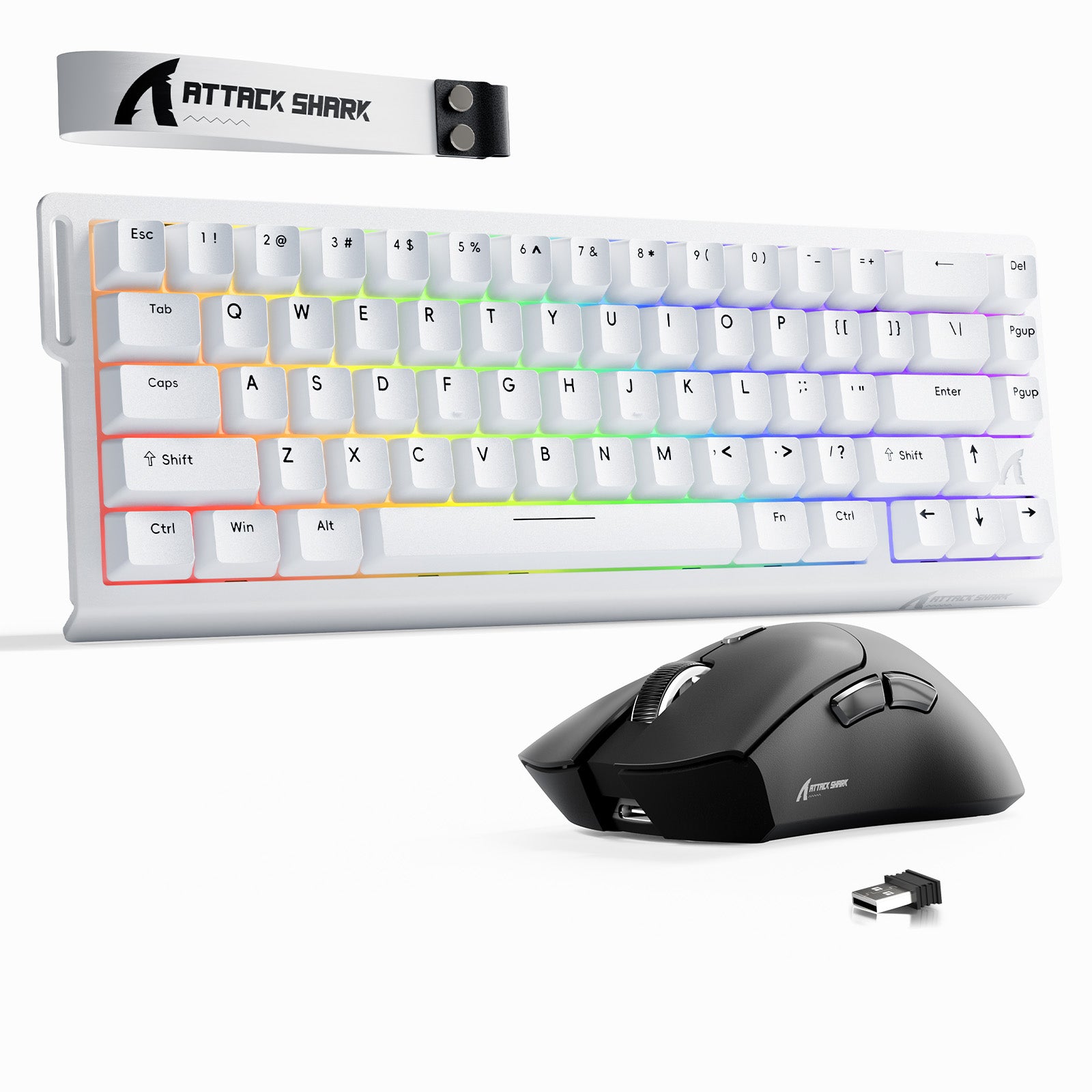 ATTACK SHARK X68HE Tastiera Rapid Trigger + Bundle mouse da gioco wireless R1