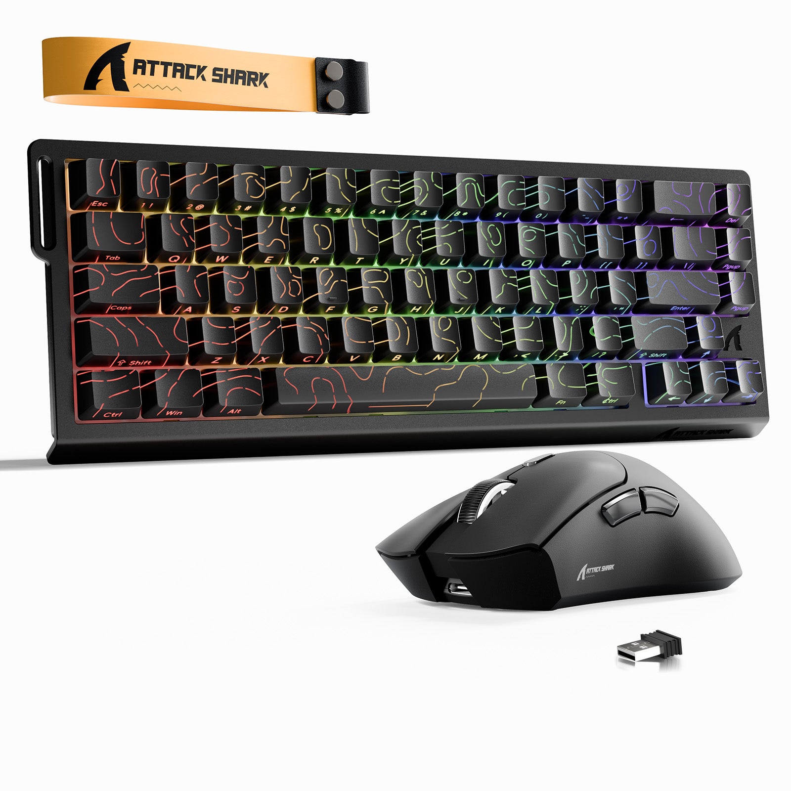 ATTACK SHARK X68HE Tastiera Rapid Trigger + Bundle mouse da gioco wireless R1