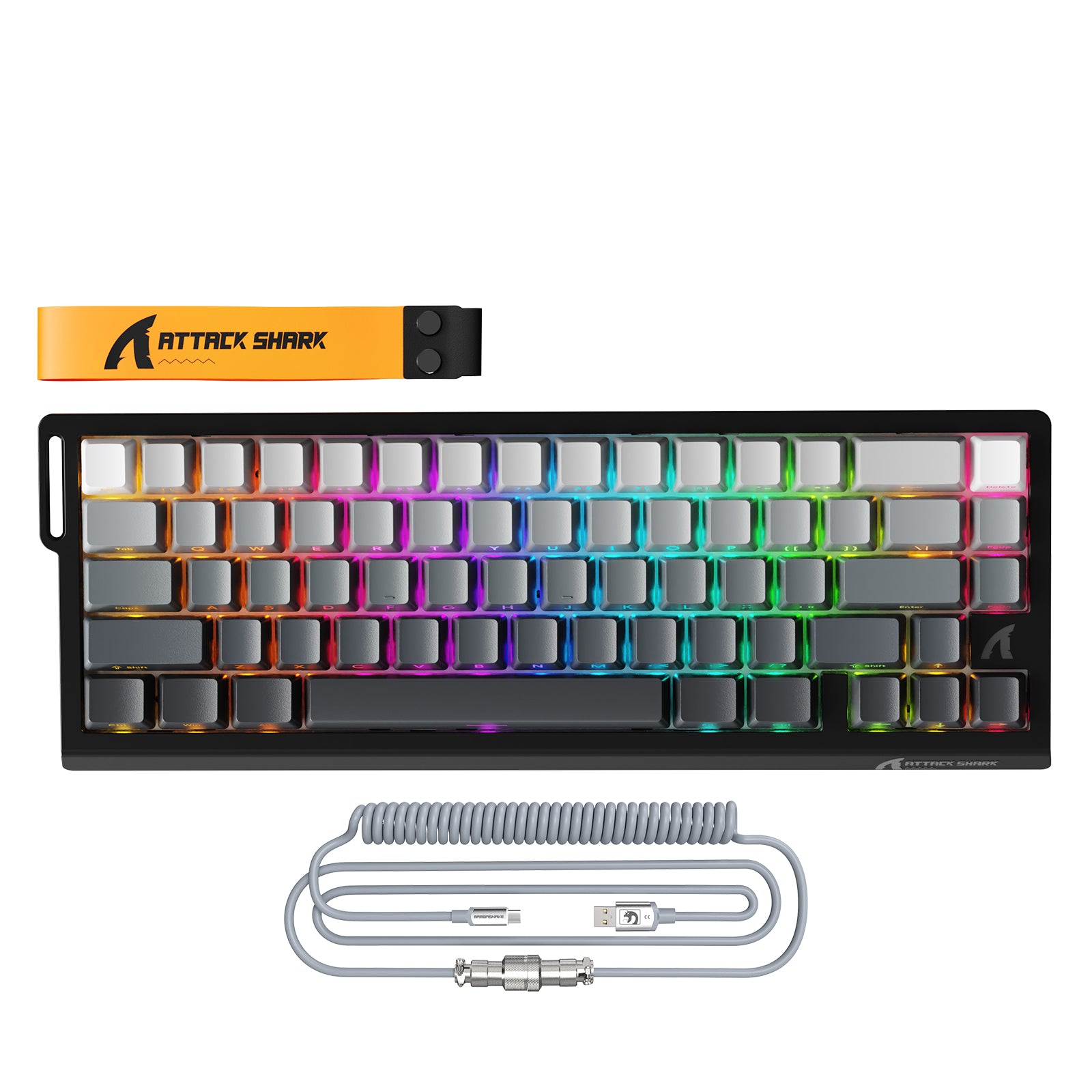 ATTACK SHARK X68PRO HE Tastiera Wireless Rapid Trigger con Cavo Avvolto