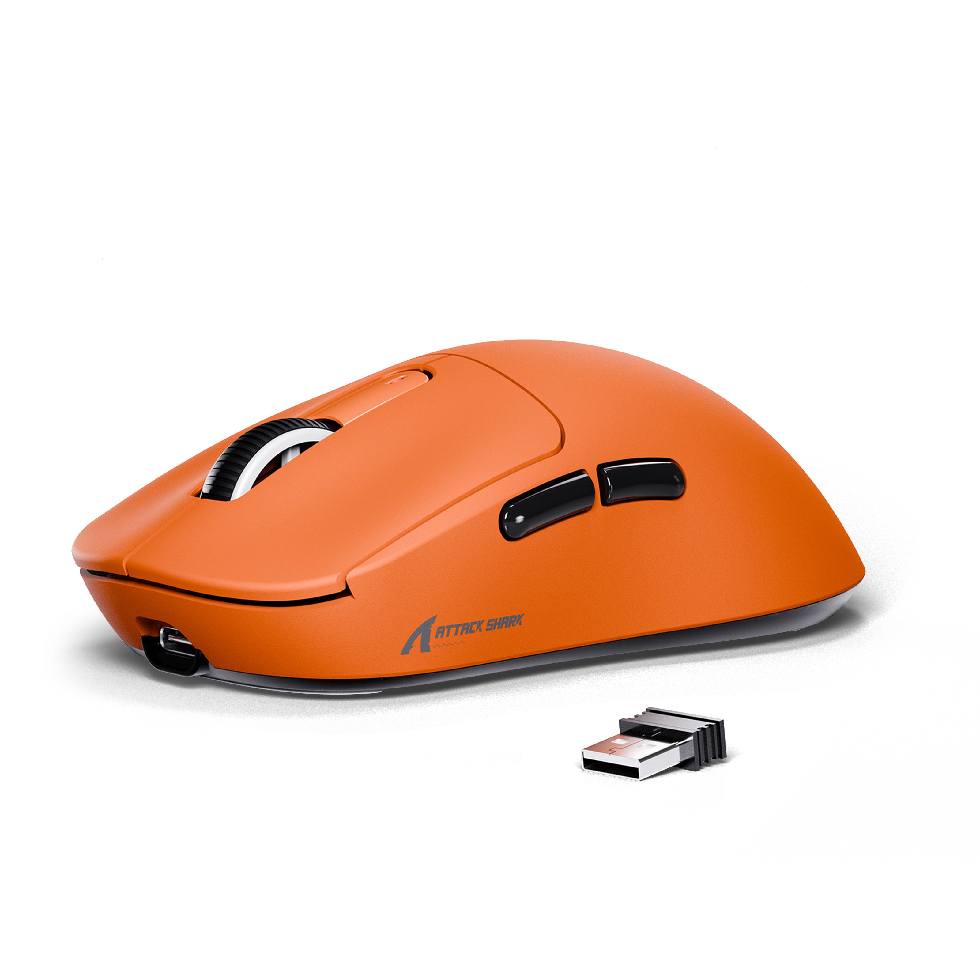 ATTACK SHARK X3 Wireless Gaming Mouse in orange. Superlight ergonomic design