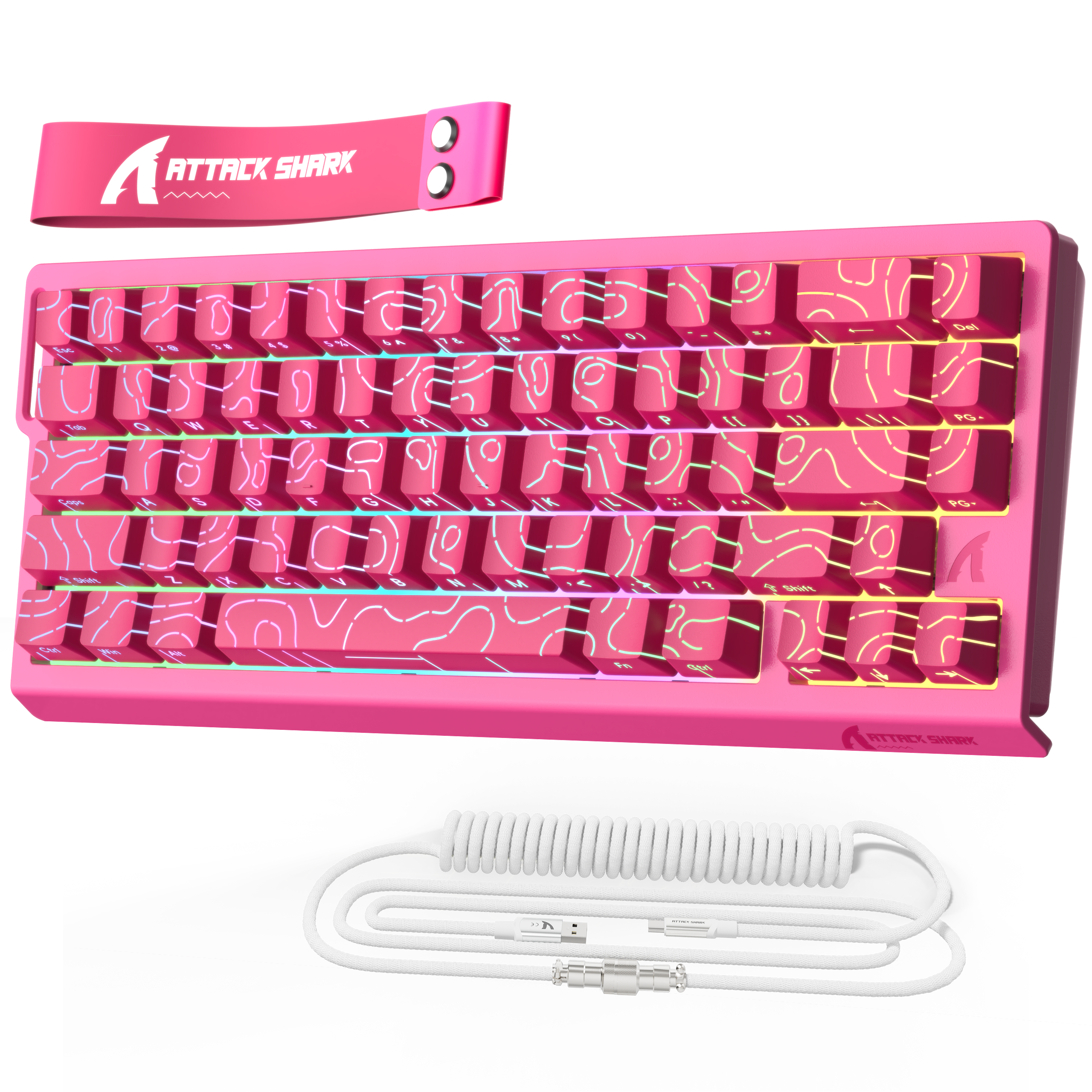 ATTACK SHARK X68 HE Tastiera Rapid Trigger con Switch Magnetico e Cavo Avvolto C01PRO